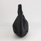 Bottega Veneta Intrecciato Belly Hobo Charcoal Blue