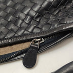 Bottega Veneta Intrecciato Belly Hobo Charcoal Blue