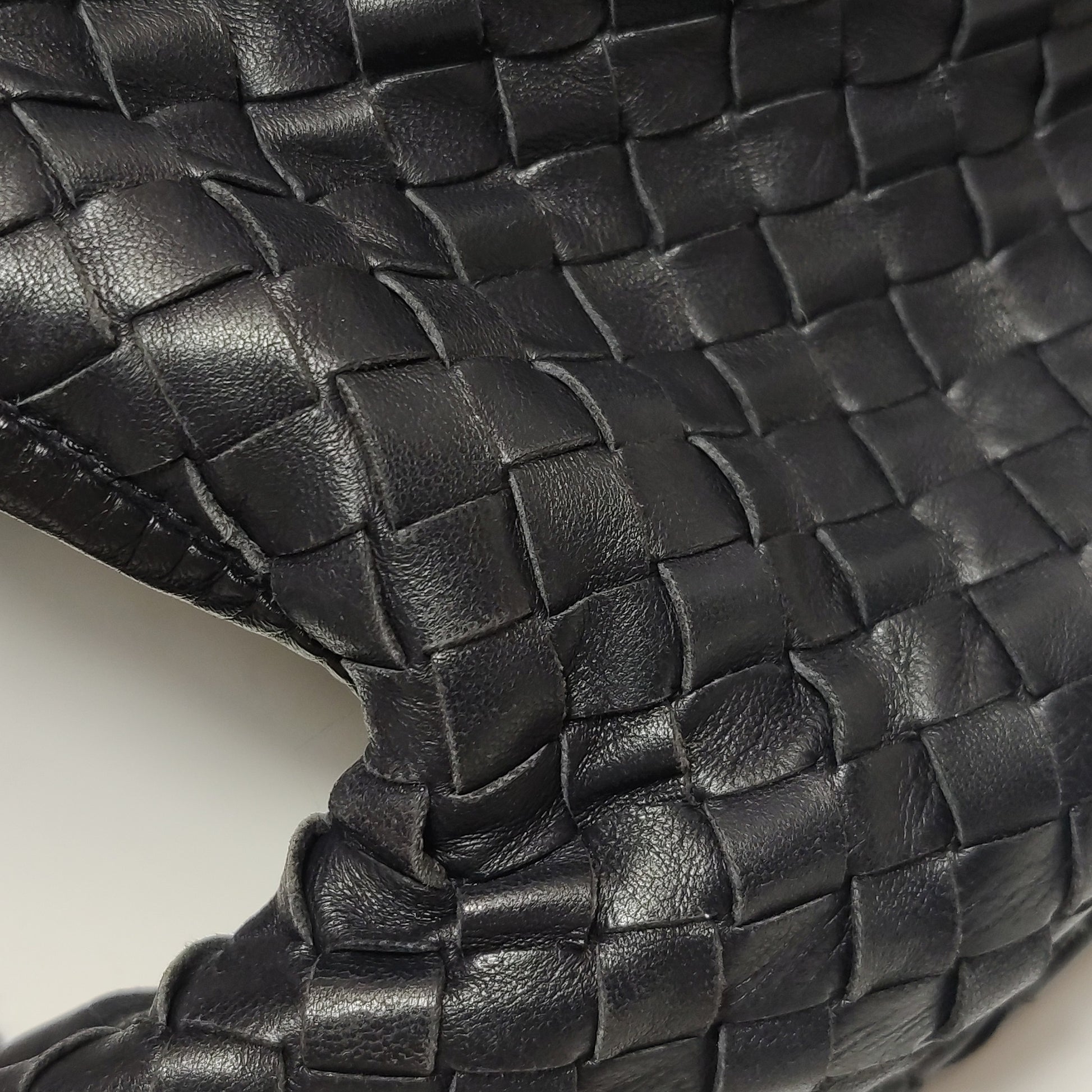 Bottega Veneta Intrecciato Belly Hobo Charcoal Blue