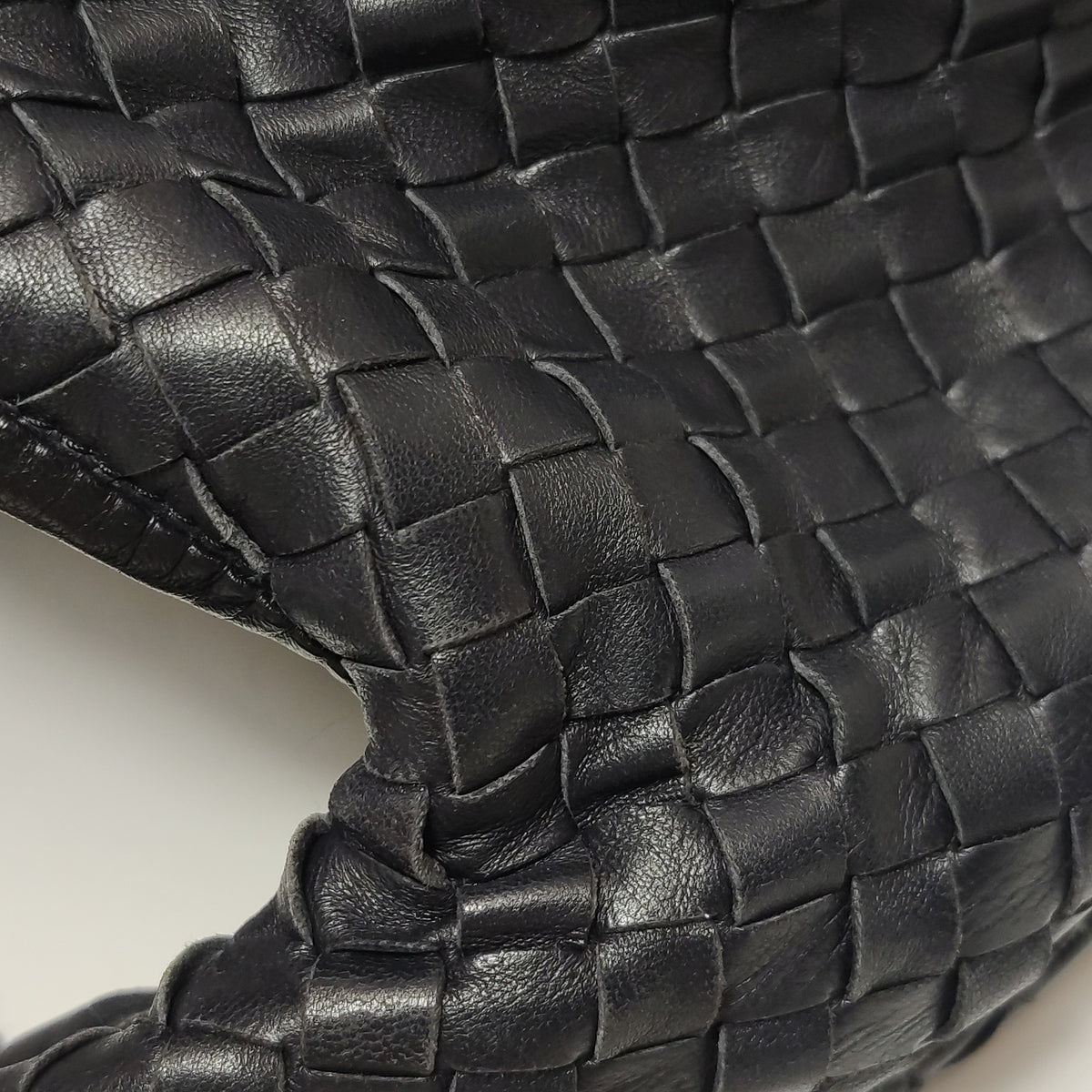 Bottega Veneta Intrecciato Belly Hobo Charcoal Blue