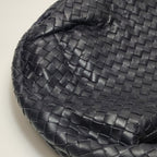 Bottega Veneta Intrecciato Belly Hobo Charcoal Blue