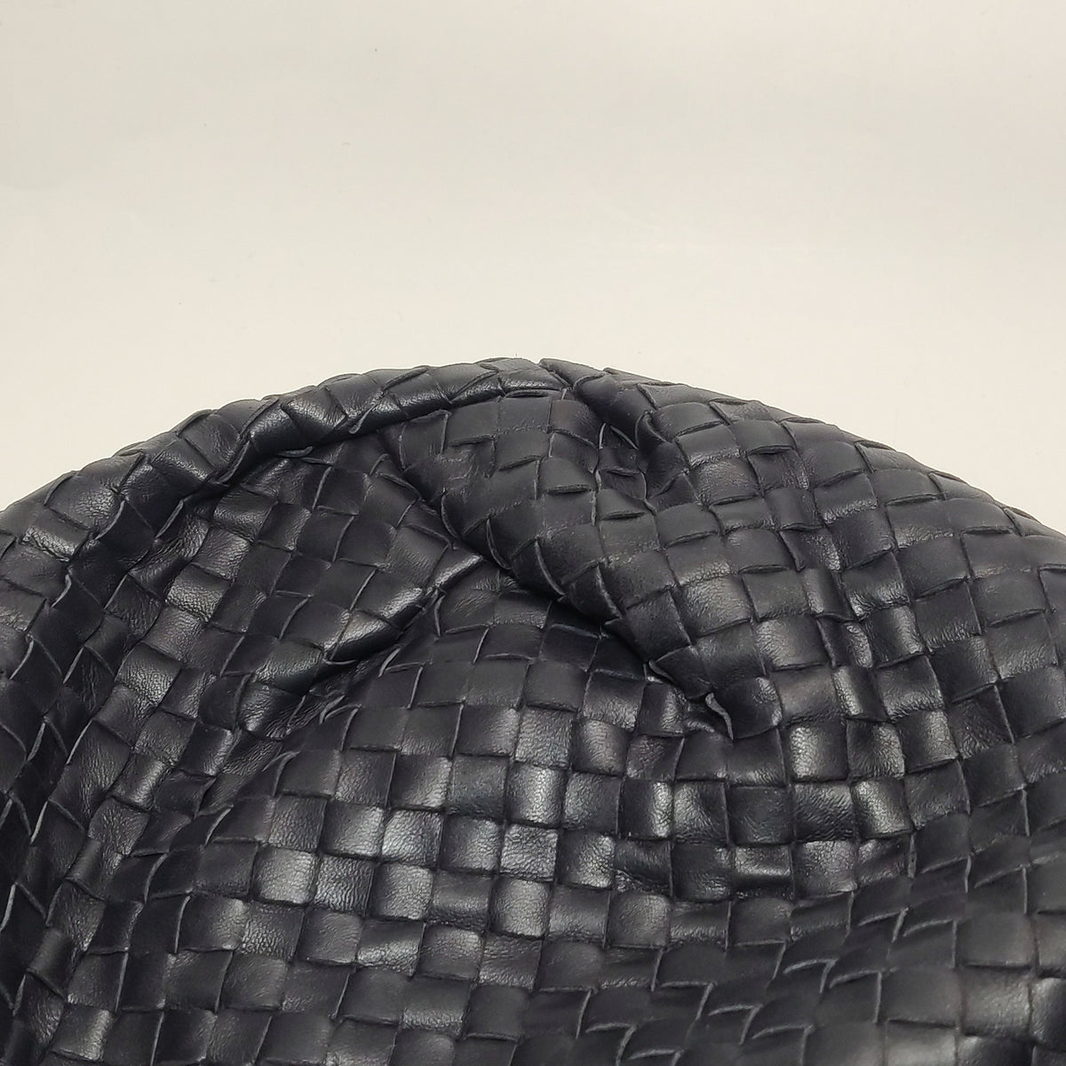 Bottega Veneta Intrecciato Belly Hobo Charcoal Blue