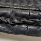 Bottega Veneta Intrecciato Belly Hobo Charcoal Blue