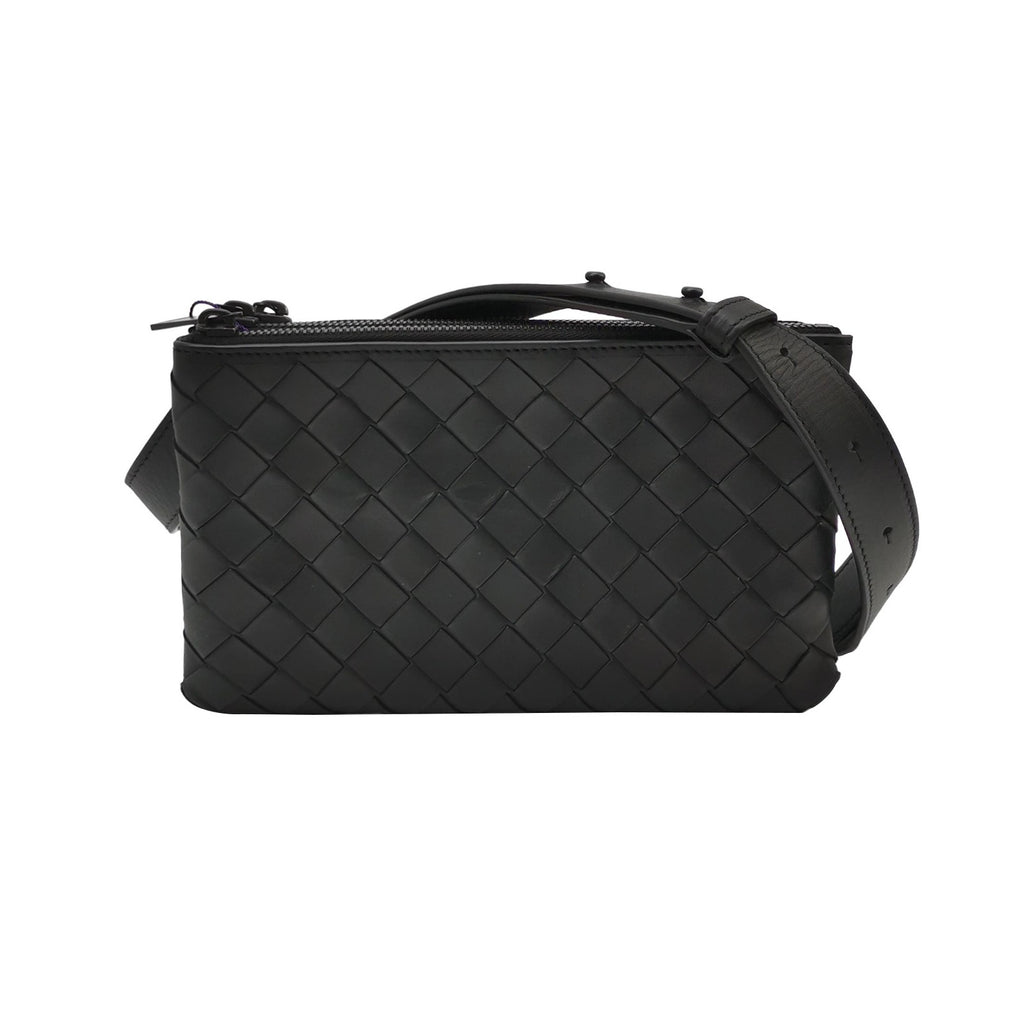 Bottega Veneta Triple Zip Messenger Bag