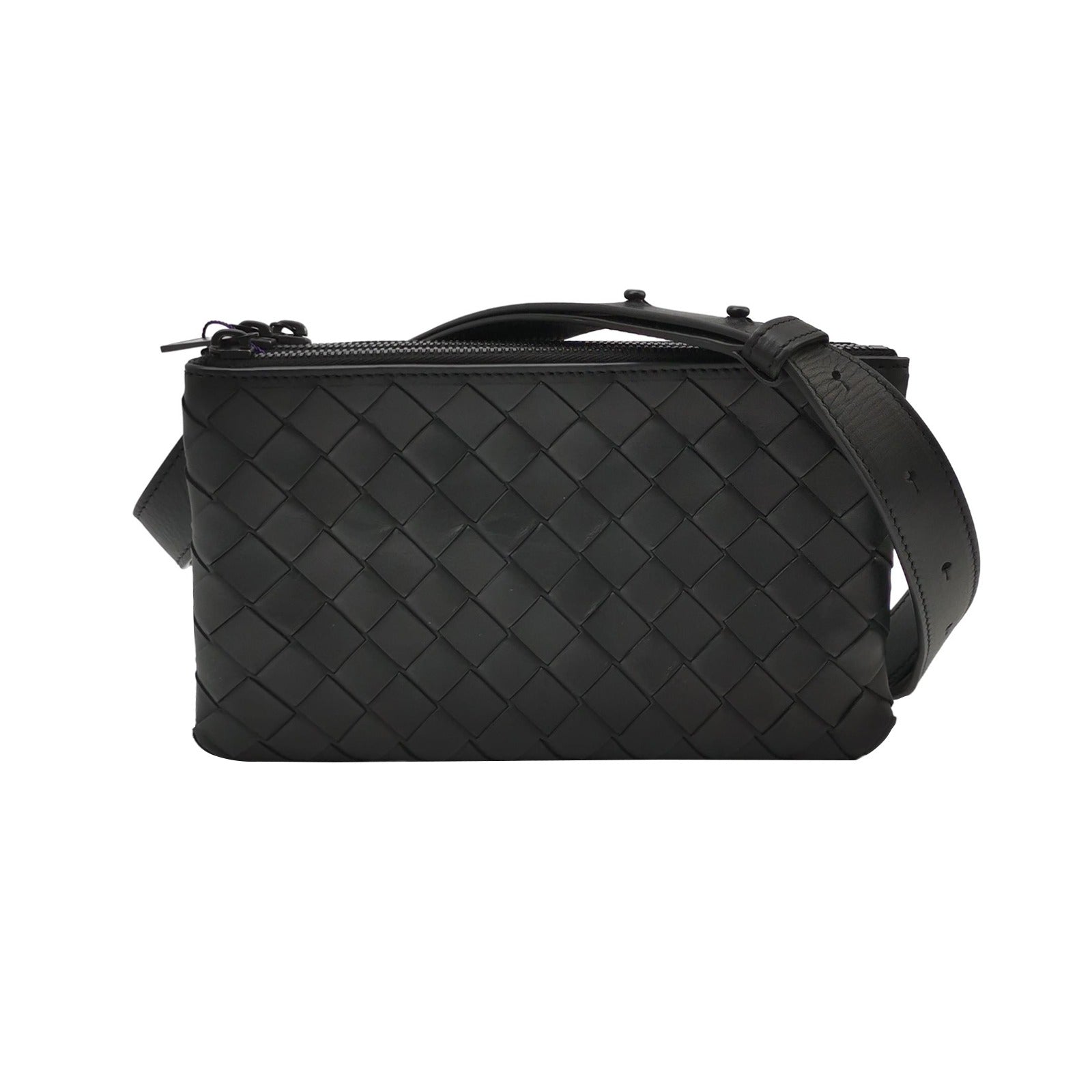 Bottega Veneta Triple Zip Messenger Bag