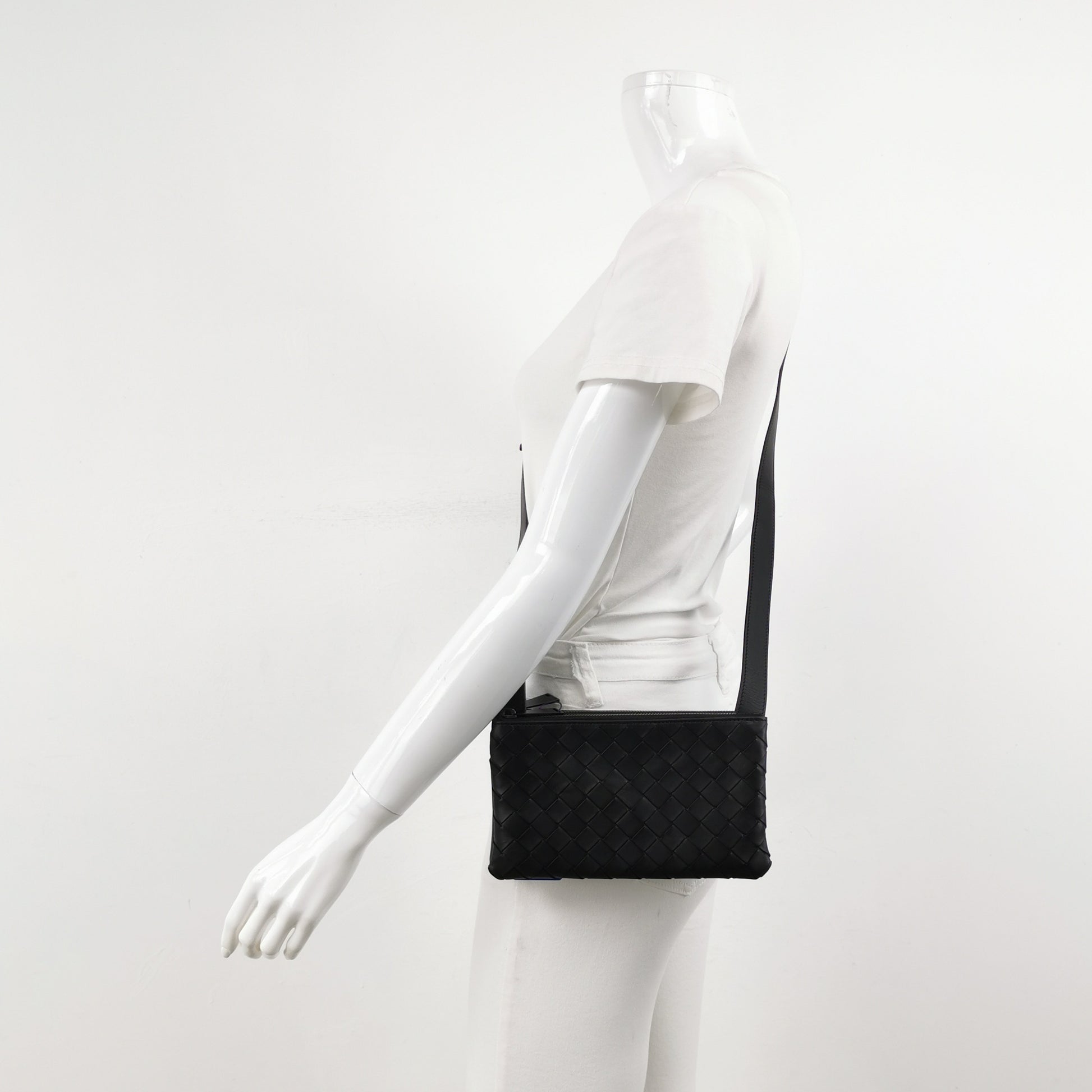 Bottega Veneta Triple Zip Messenger Bag
