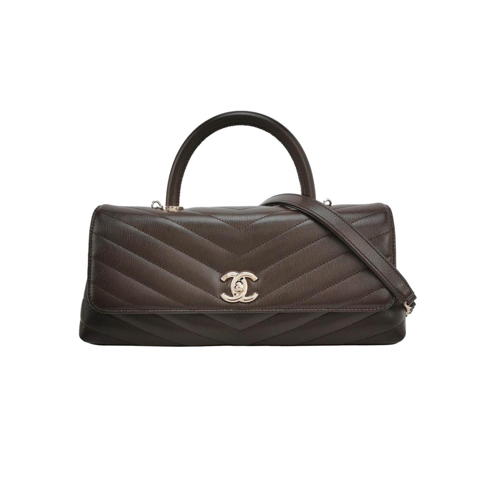 Chanel Coco Maxi East West Chevron Caviar