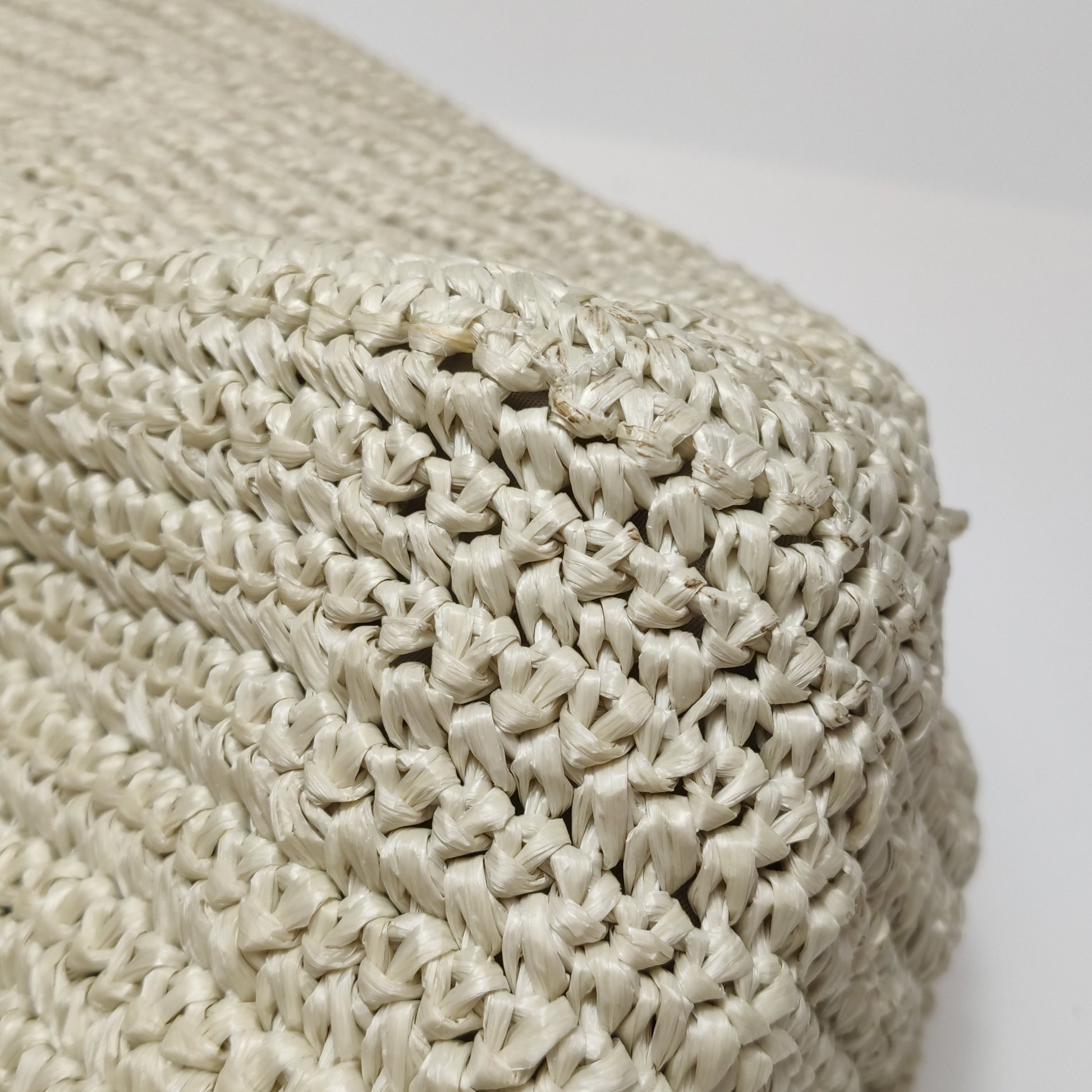 Prada Talco Raffia Tricot Large Tote