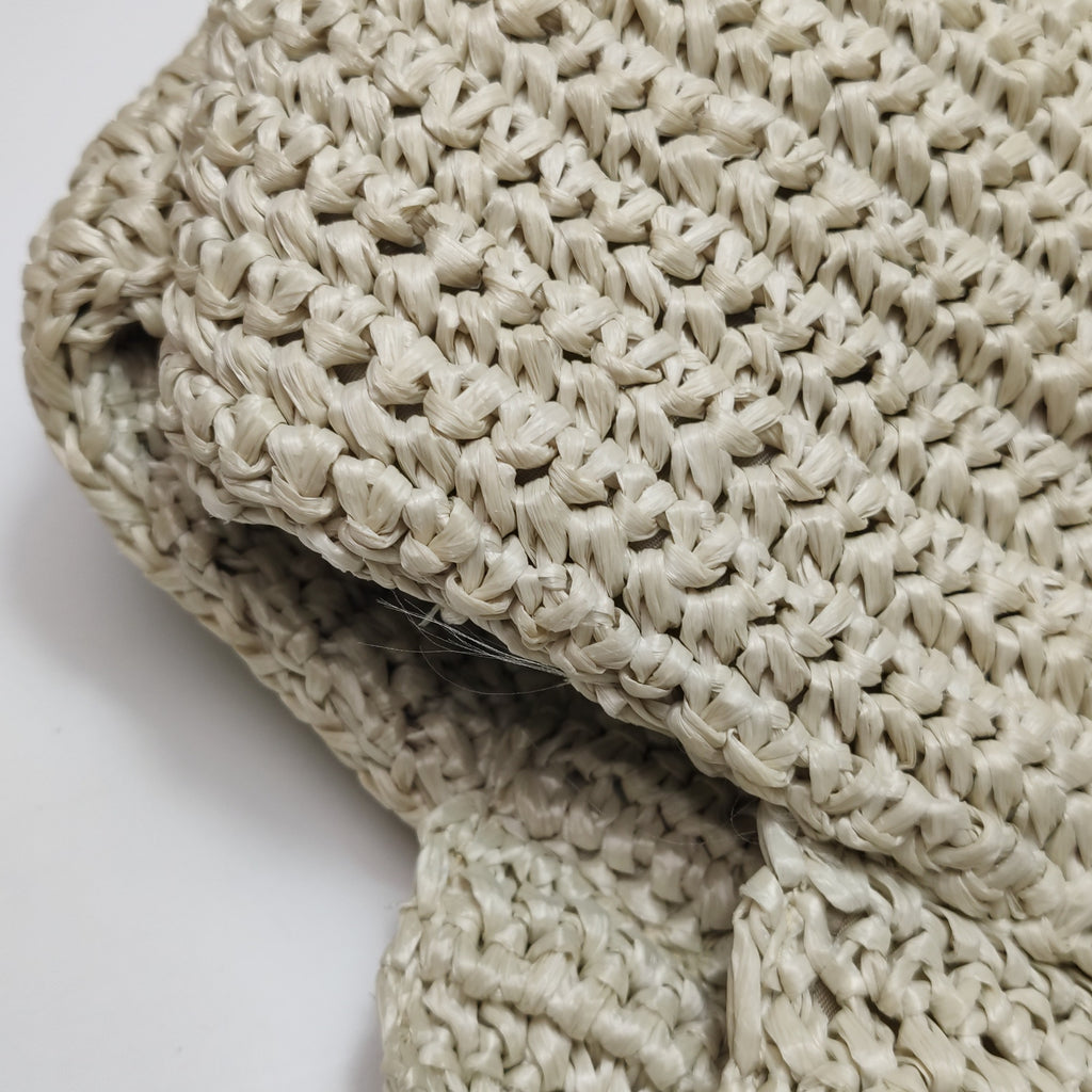 Prada Talco Raffia Tricot Large Tote