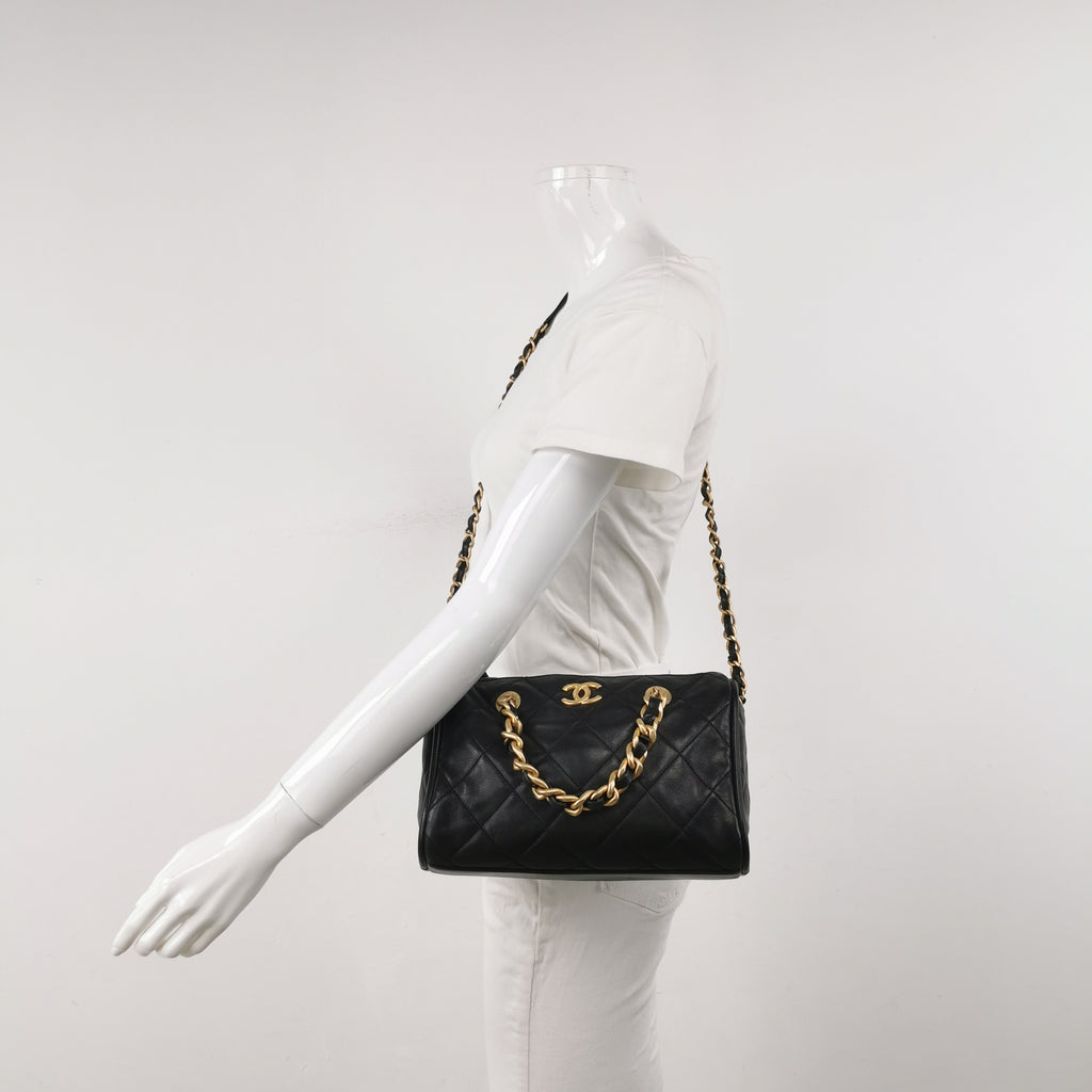 Chanel Quilted Bowling Bag
