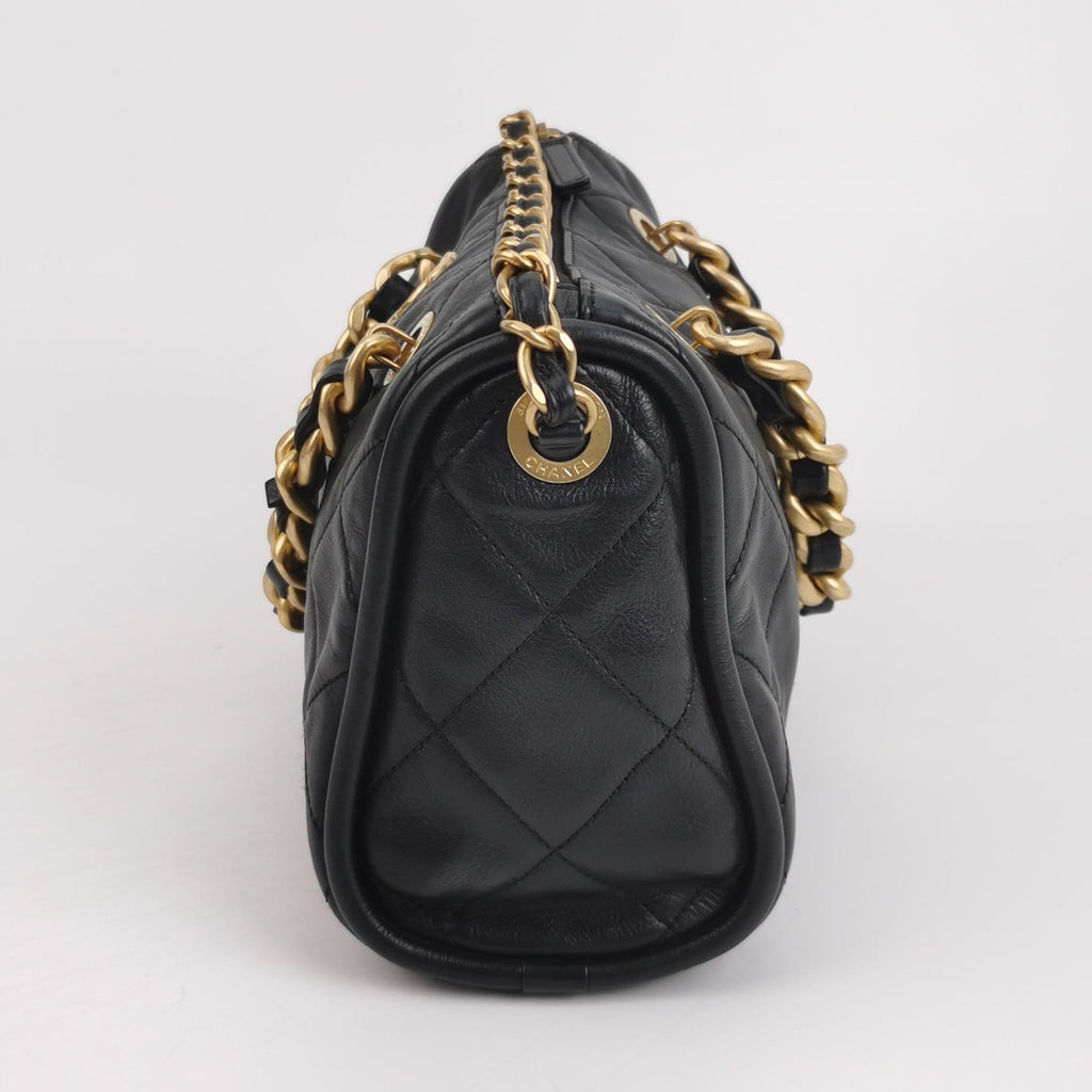 Chanel Quilted Bowling Bag