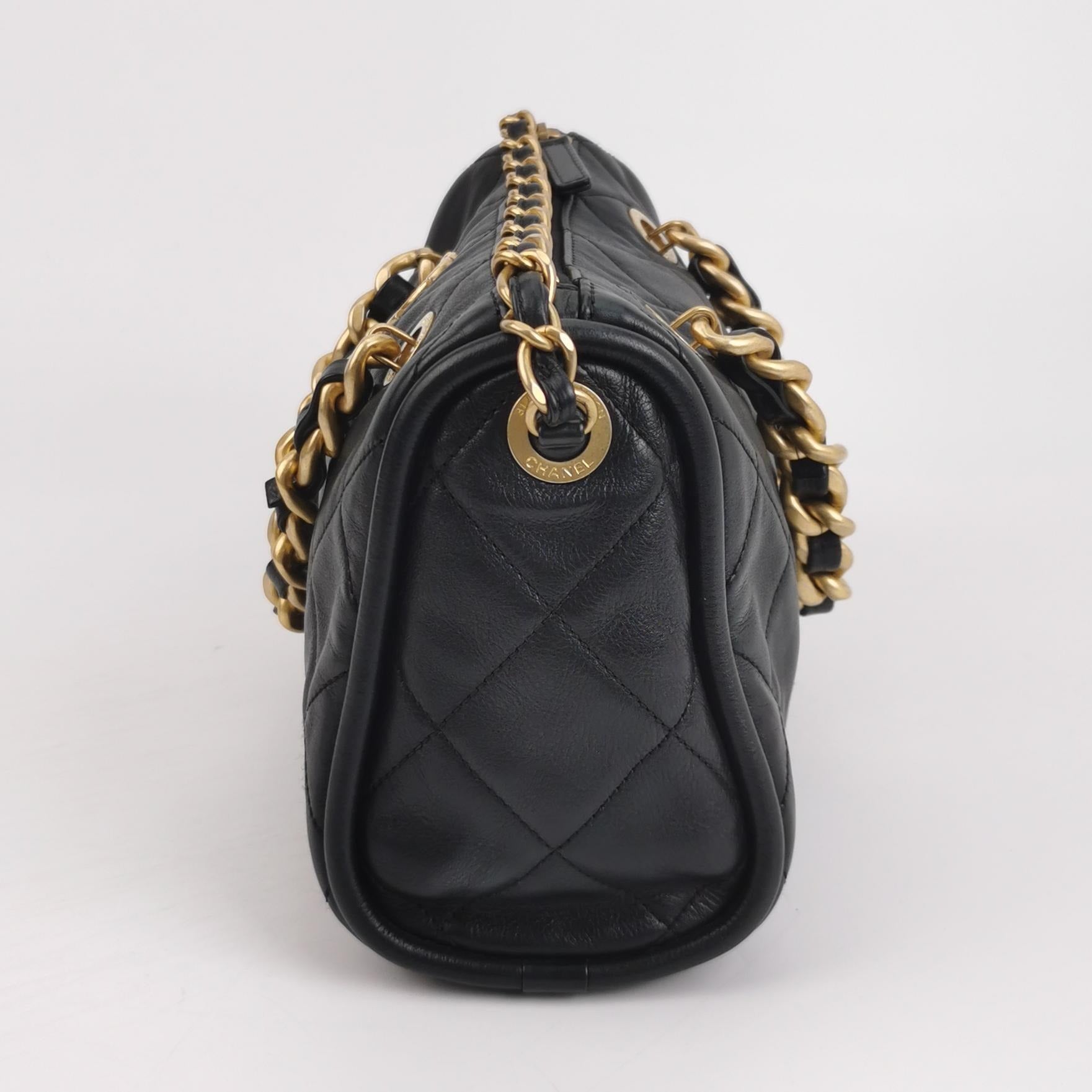 Chanel Quilted Bowling Bag