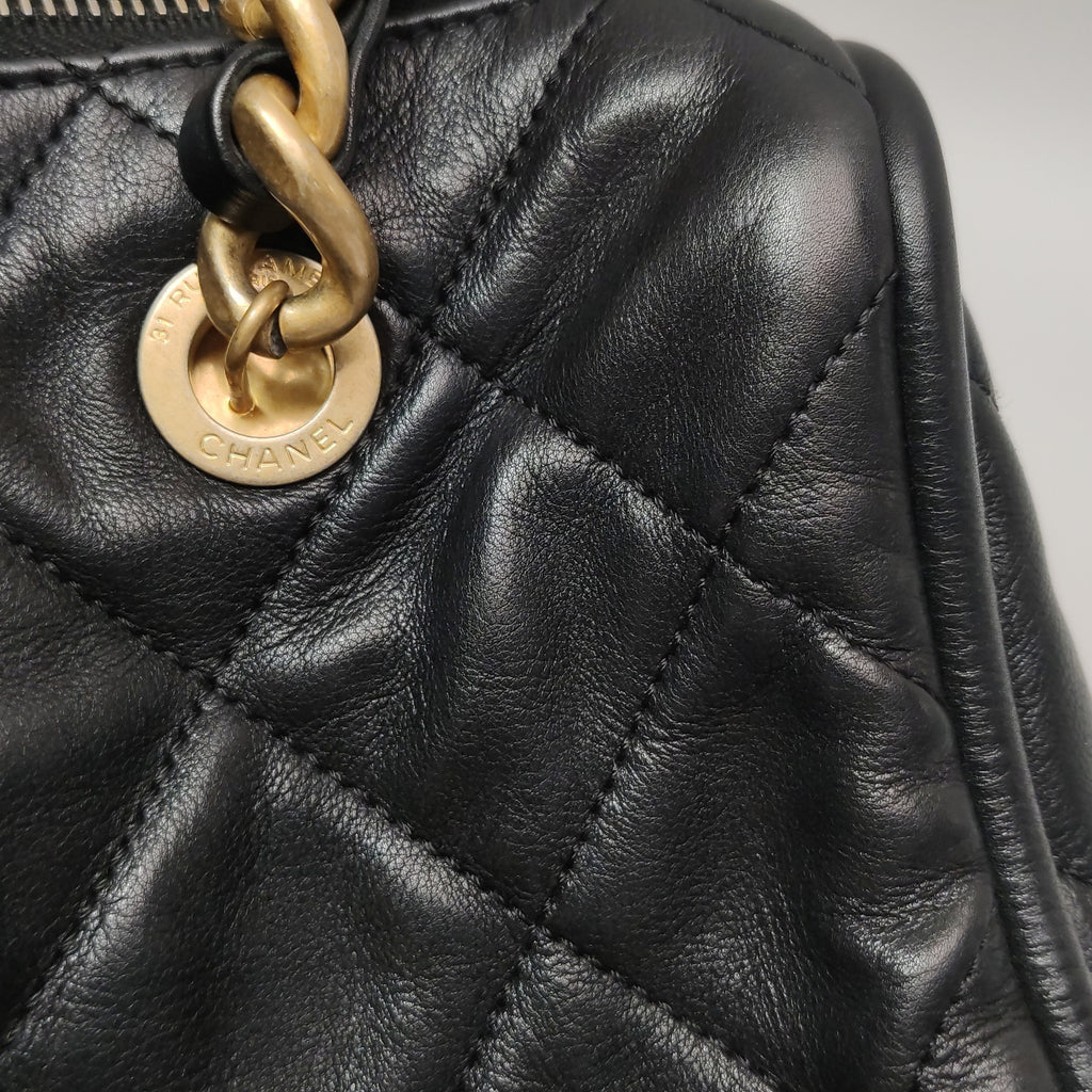 Chanel Quilted Bowling Bag