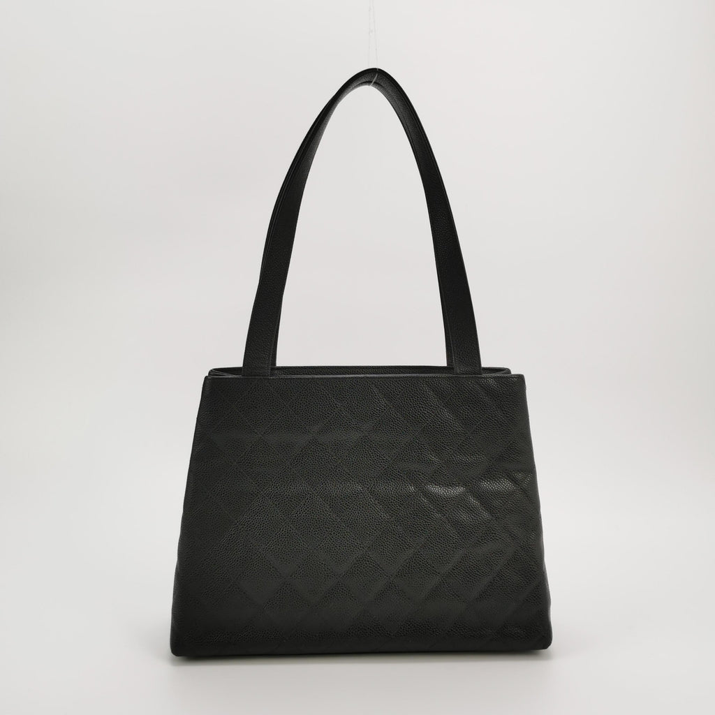 Chanel Quilted Caviar Shopper Tote