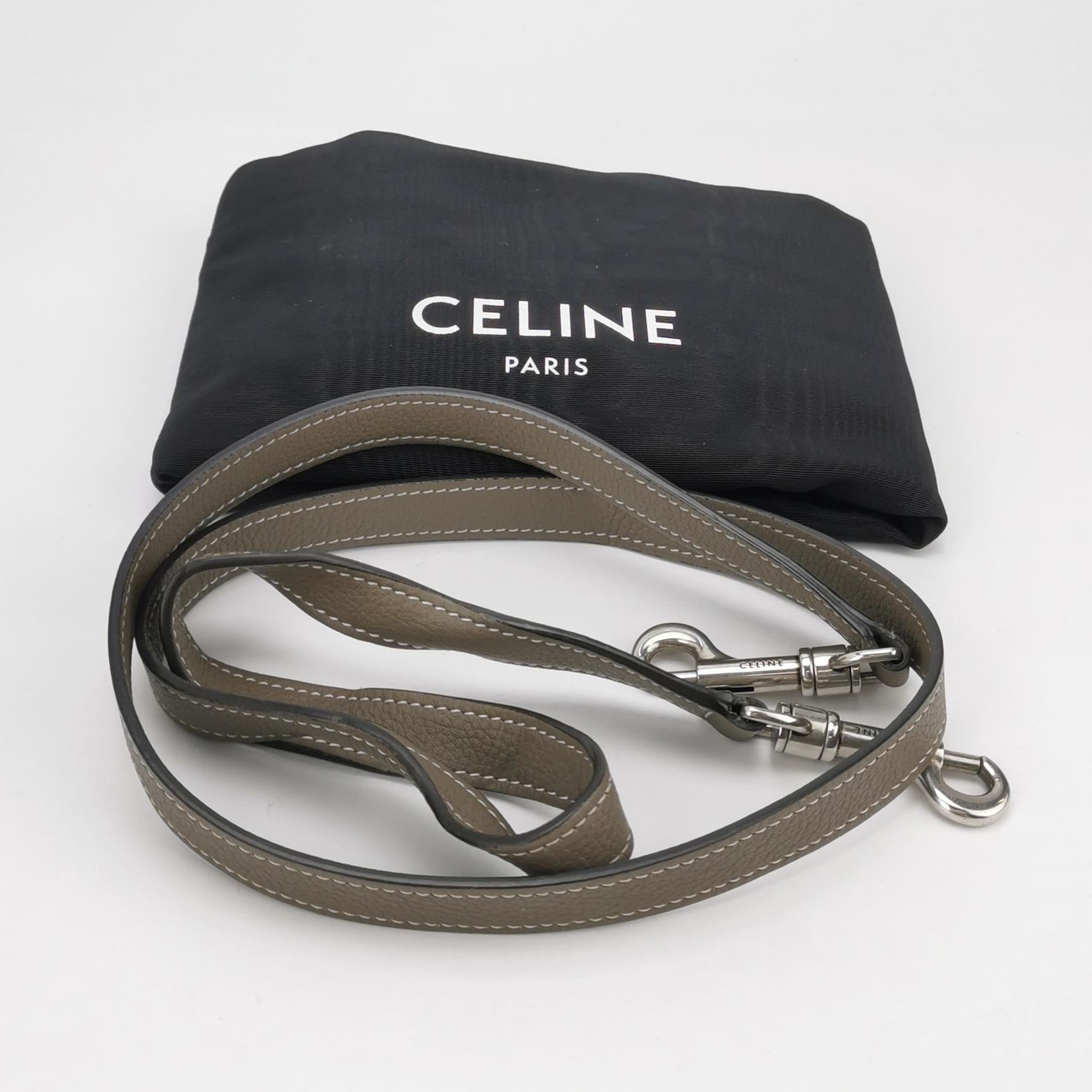 Celine Nano Luggage Grained Beige
