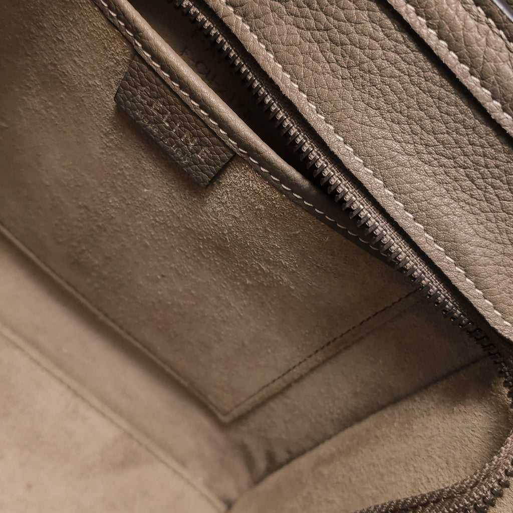 Celine Nano Luggage Grained Beige