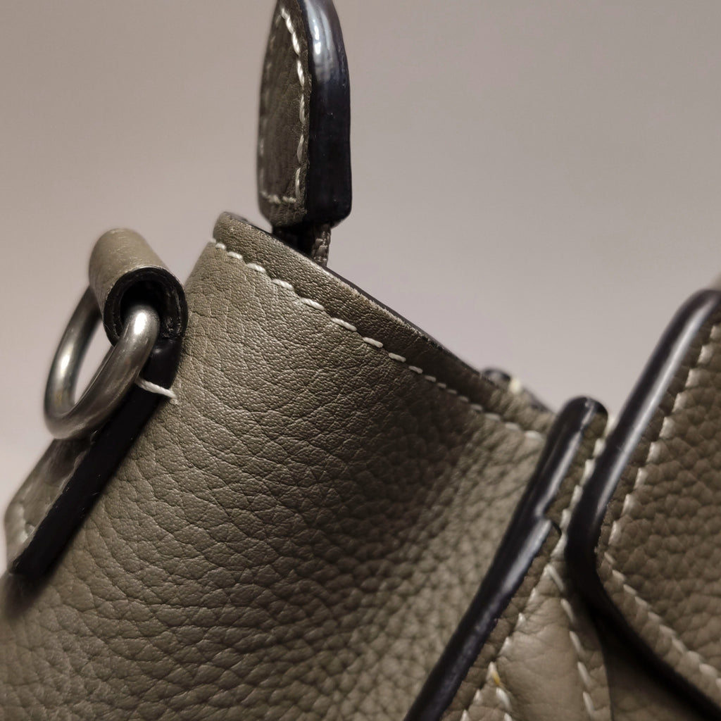 Celine Nano Luggage Grained Beige
