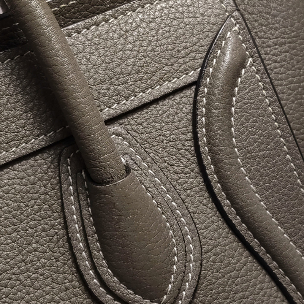 Celine Nano Luggage Grained Beige