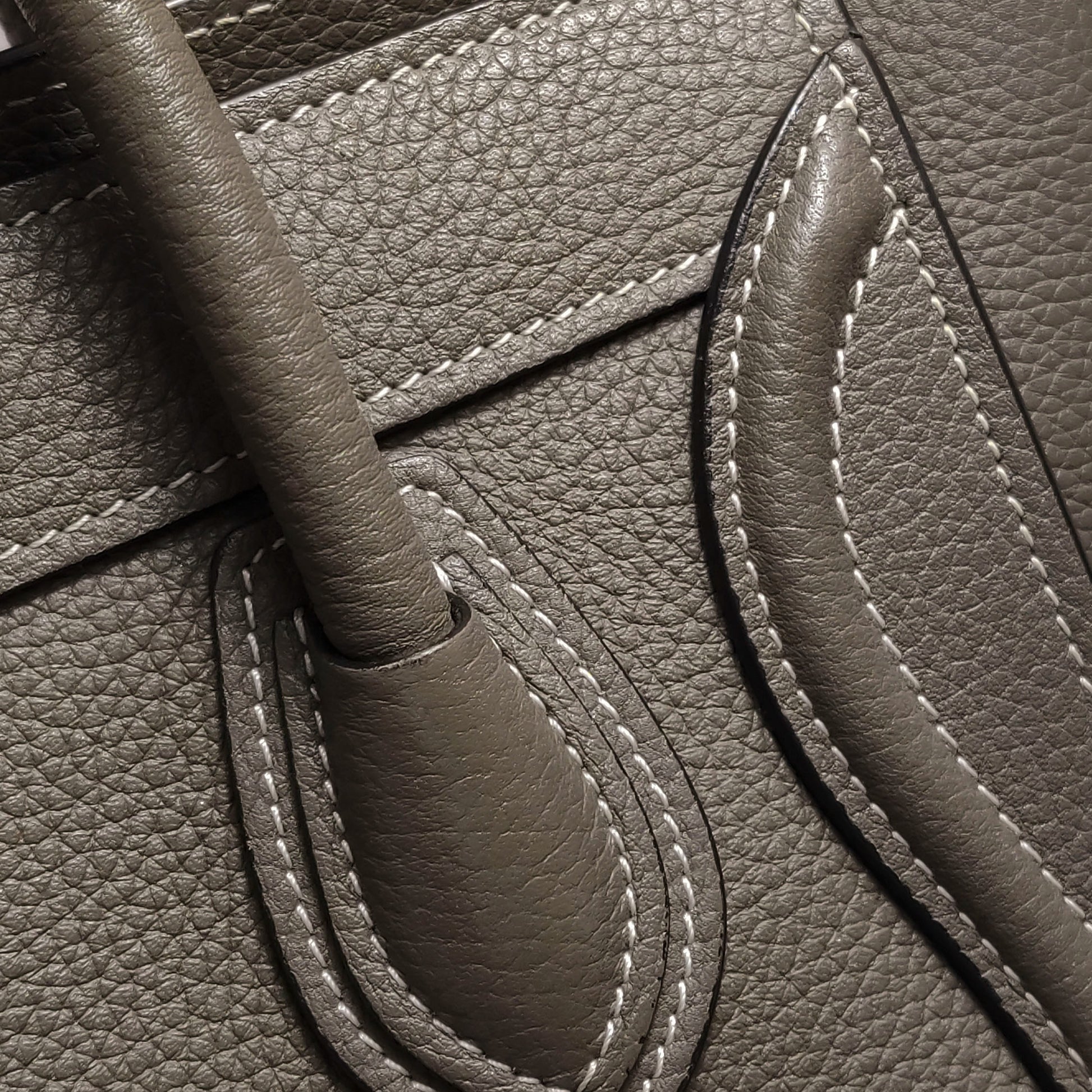 Celine Nano Luggage Grained Beige