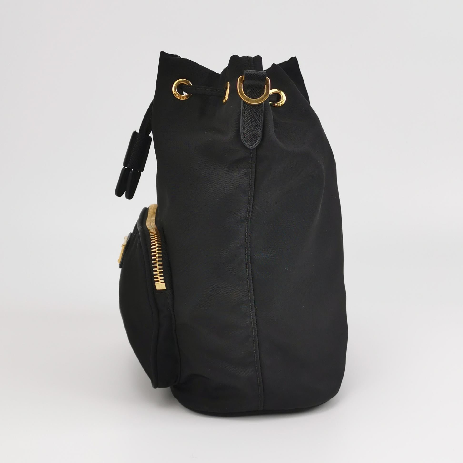 Prada Nylon Duet Drawstring Crossbody