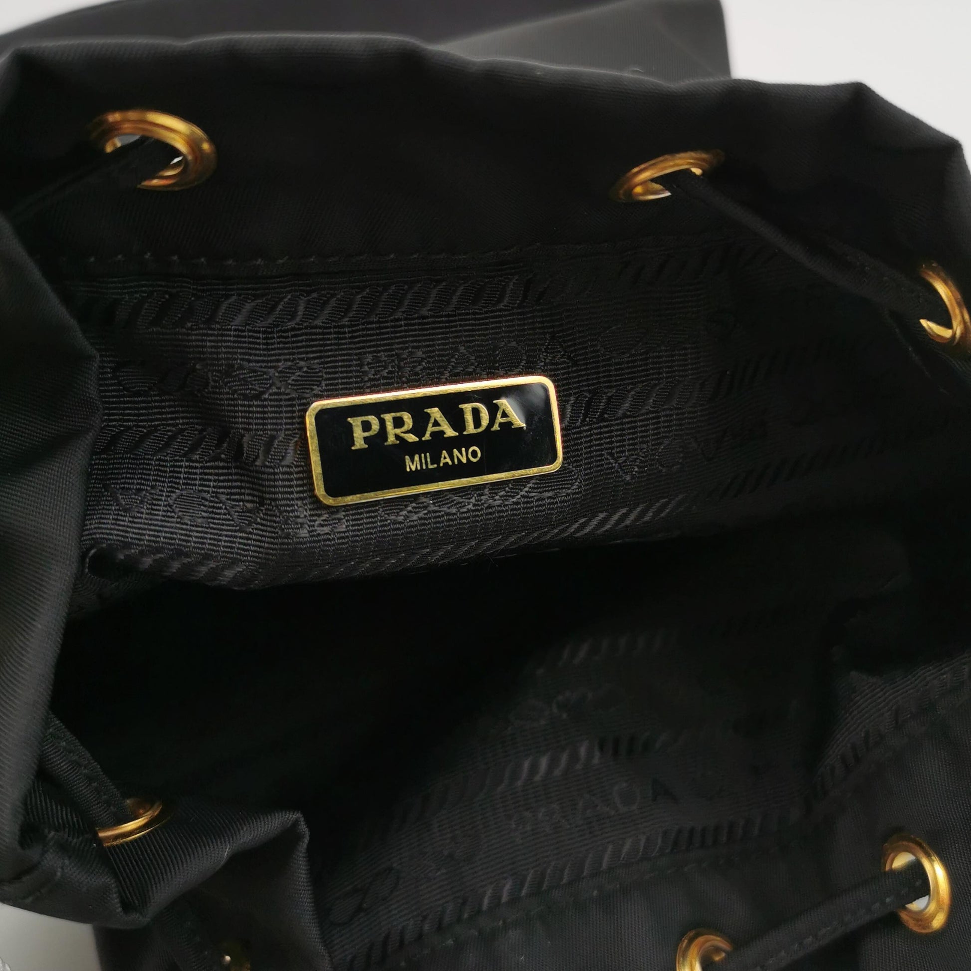 Prada Nylon Duet Drawstring Crossbody