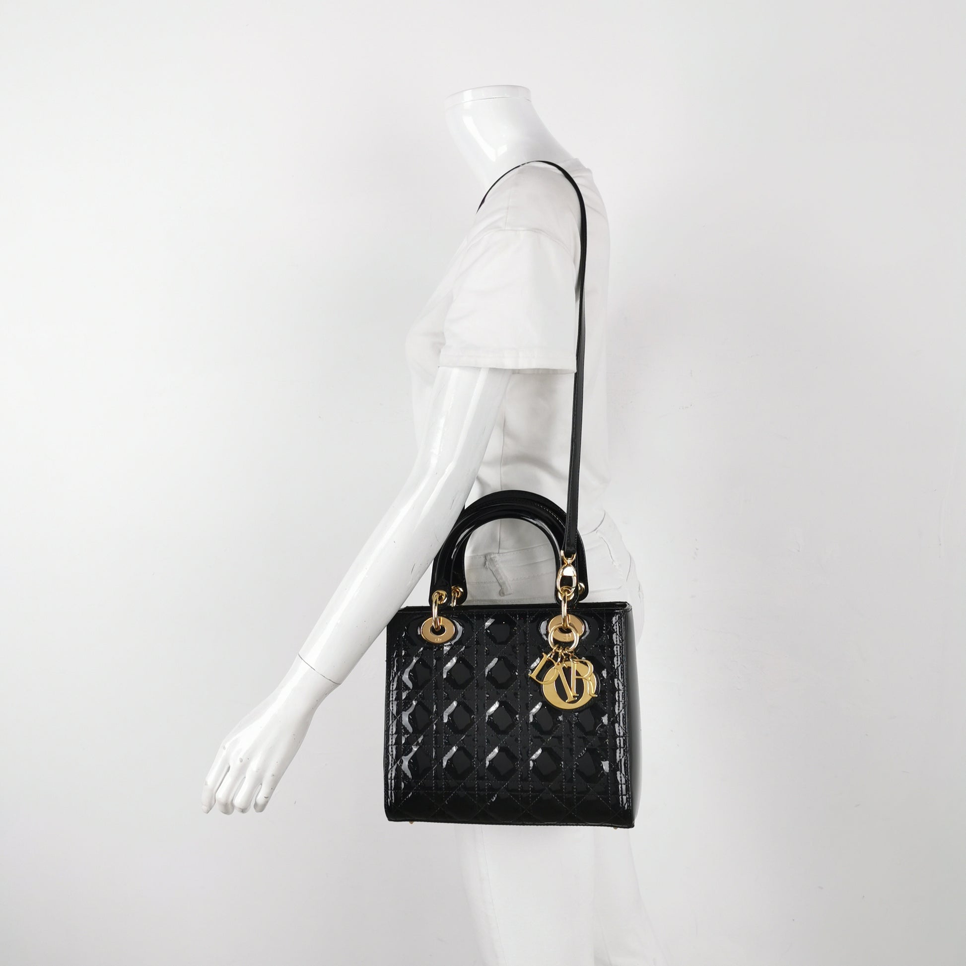 Dior Lady Dior Medium Patent