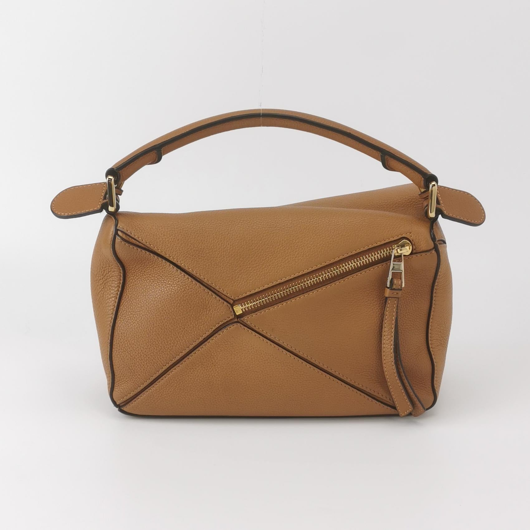 Loewe Puzzle Small Grained Caramel