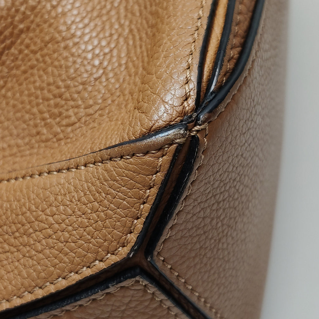 Loewe Puzzle Small Grained Caramel