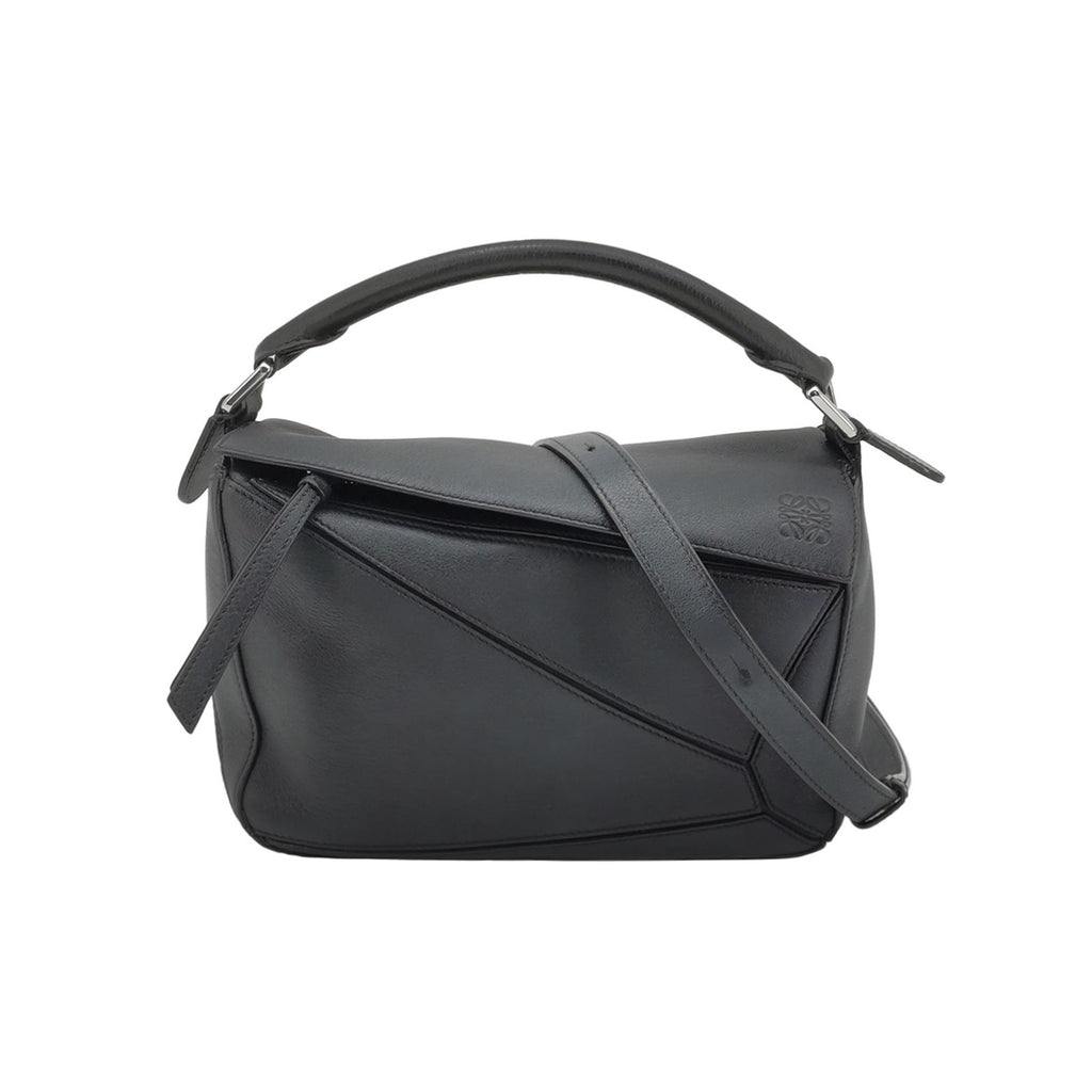 Loewe Puzzle Small Classic Calfskin Black SHW