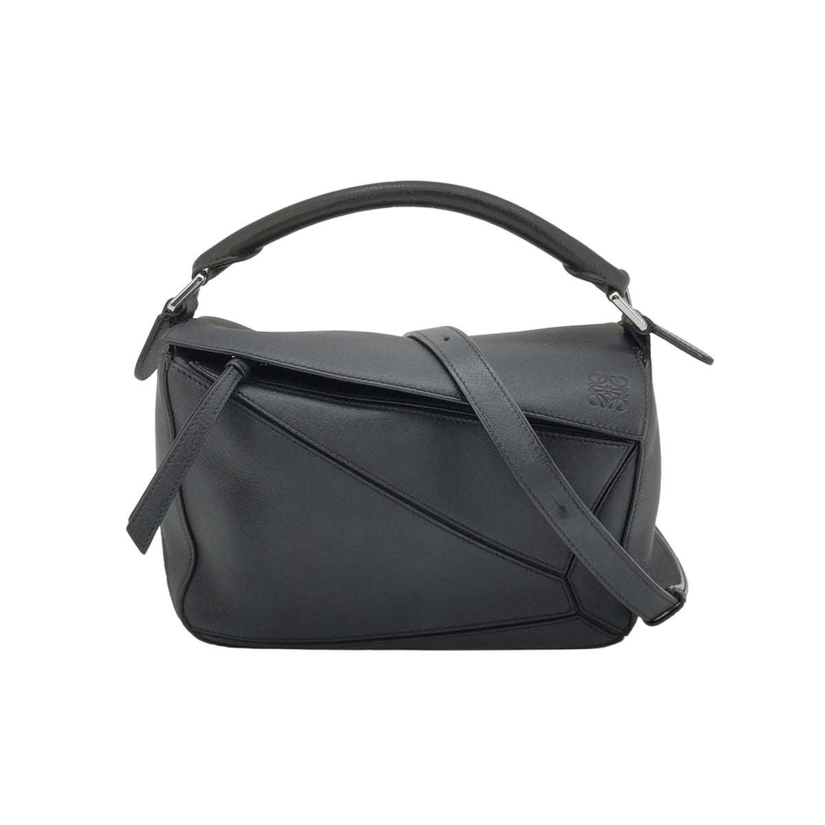 Loewe Puzzle Small Classic Calfskin Black SHW