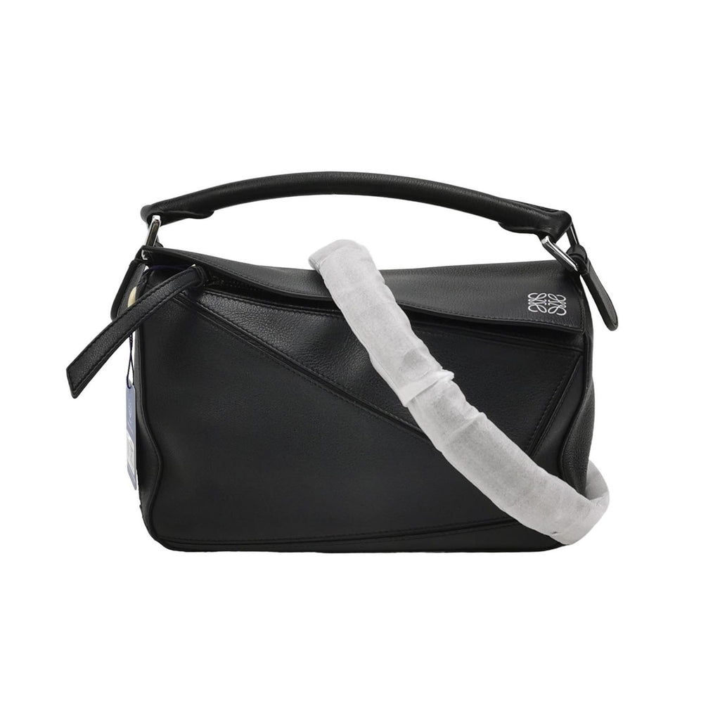 Loewe Puzzle Small Classic Calfskin Black SHW