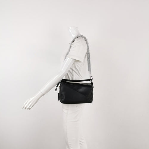 Loewe Puzzle Small Classic Calfskin Black SHW