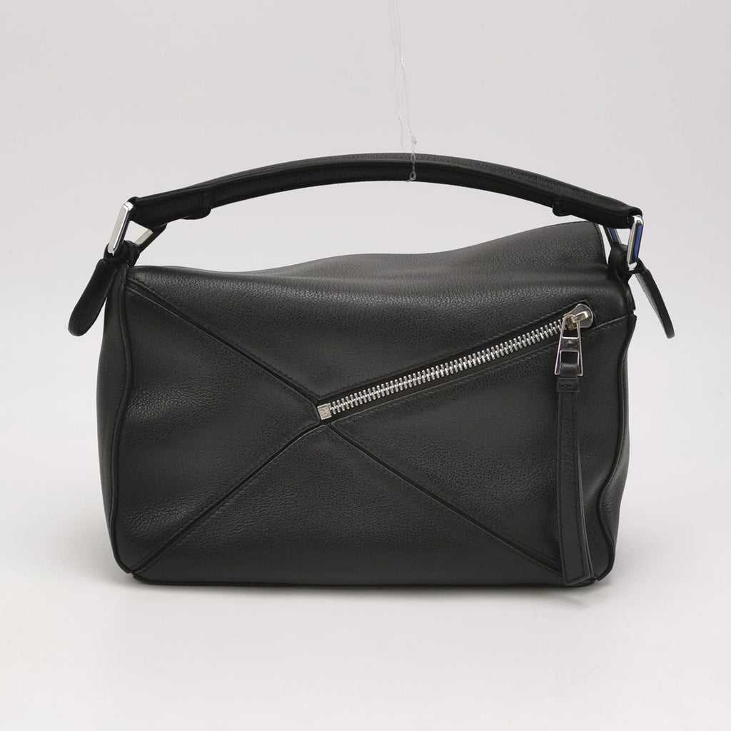 Loewe Puzzle Small Classic Calfskin Black SHW