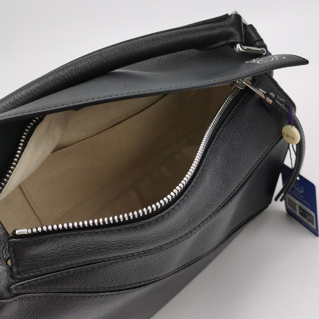 Loewe Puzzle Small Classic Calfskin Black SHW
