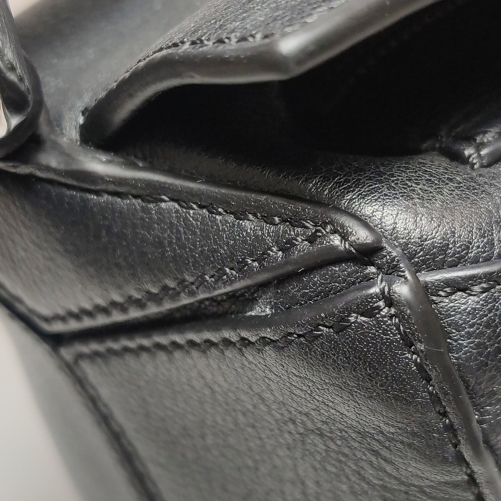 Loewe Puzzle Small Classic Calfskin Black SHW