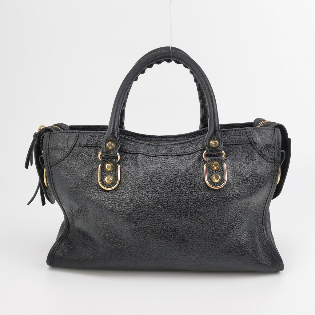 Balenciaga Small City Metallic Edge Black GHW