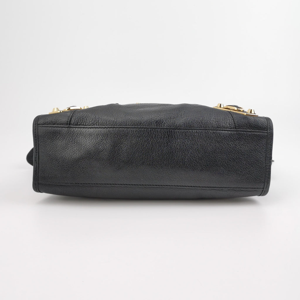 Balenciaga Small City Metallic Edge Black GHW
