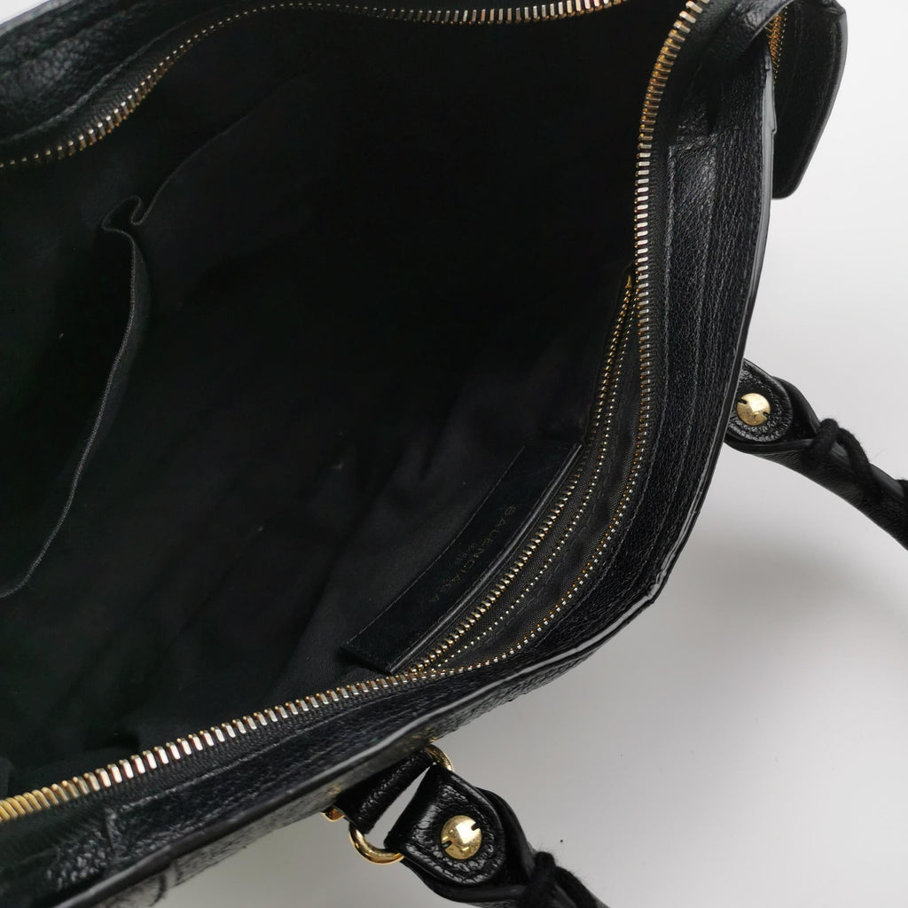 Balenciaga Small City Metallic Edge Black GHW