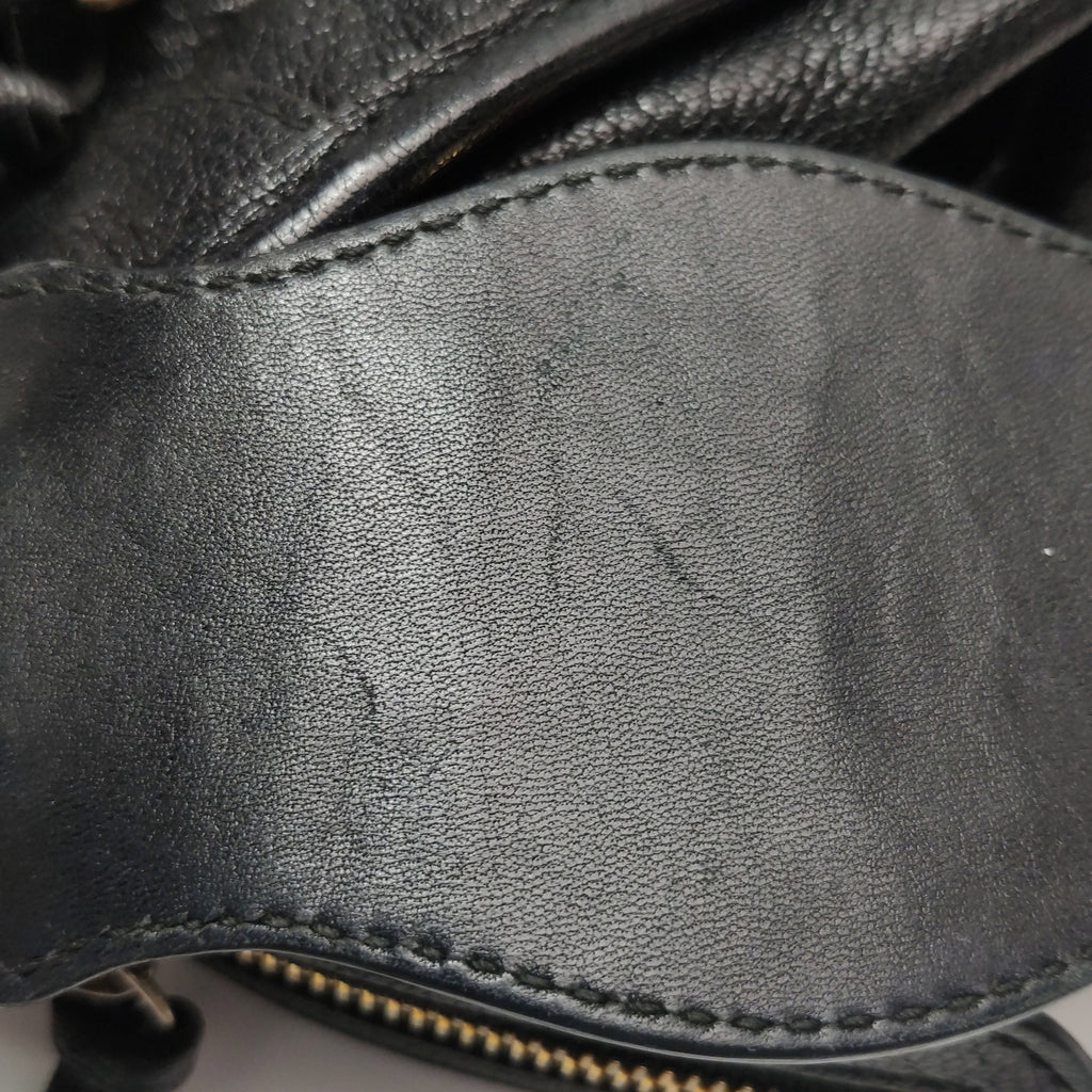 Balenciaga Small City Metallic Edge Black GHW