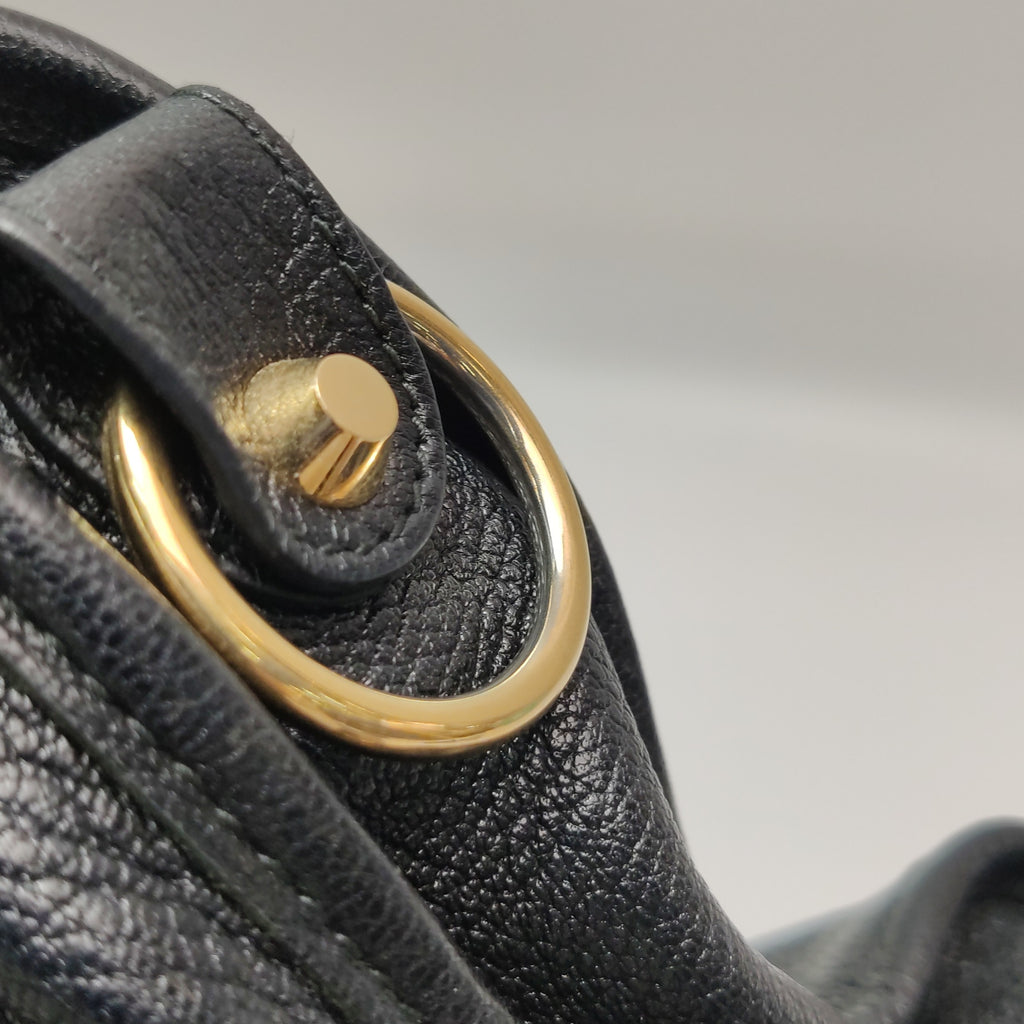 Balenciaga Small City Metallic Edge Black GHW