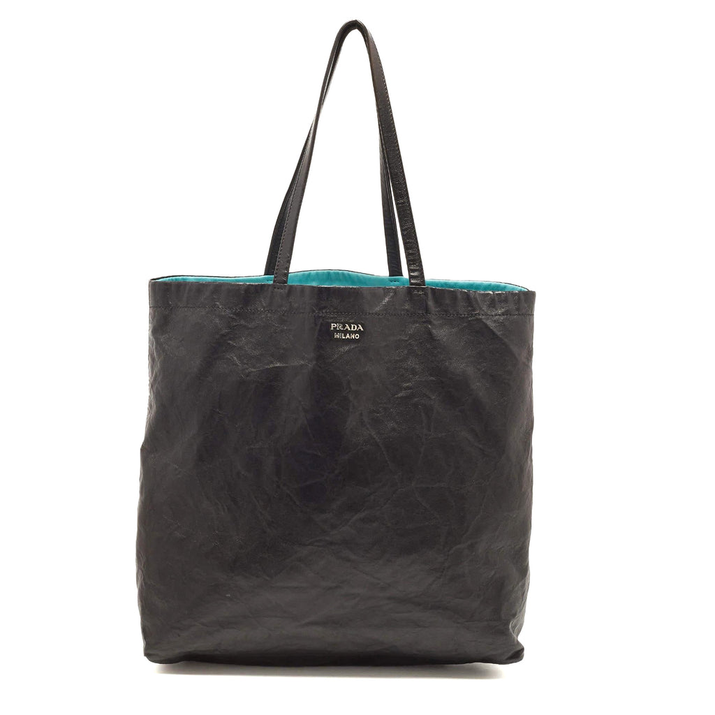 Prada Antique Leather Reversible Tote