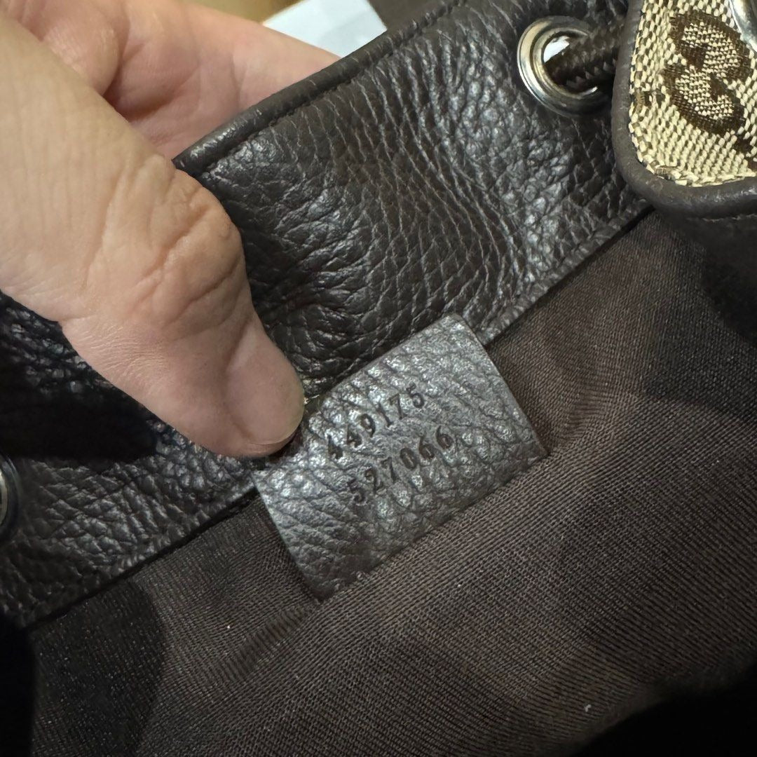 Gucci Dollar Calfskin O Drawstring Backpack