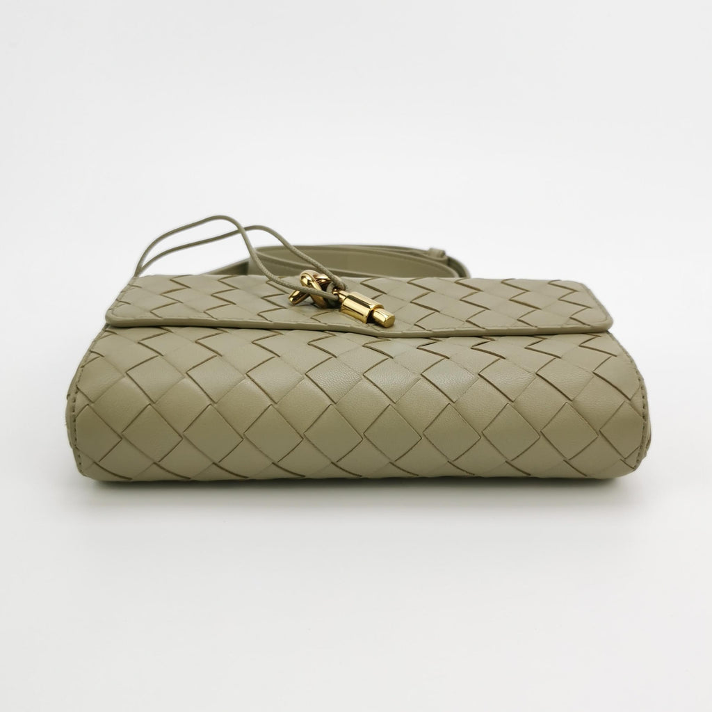 Bottega Veneta Andiamo Crossbody Travertine