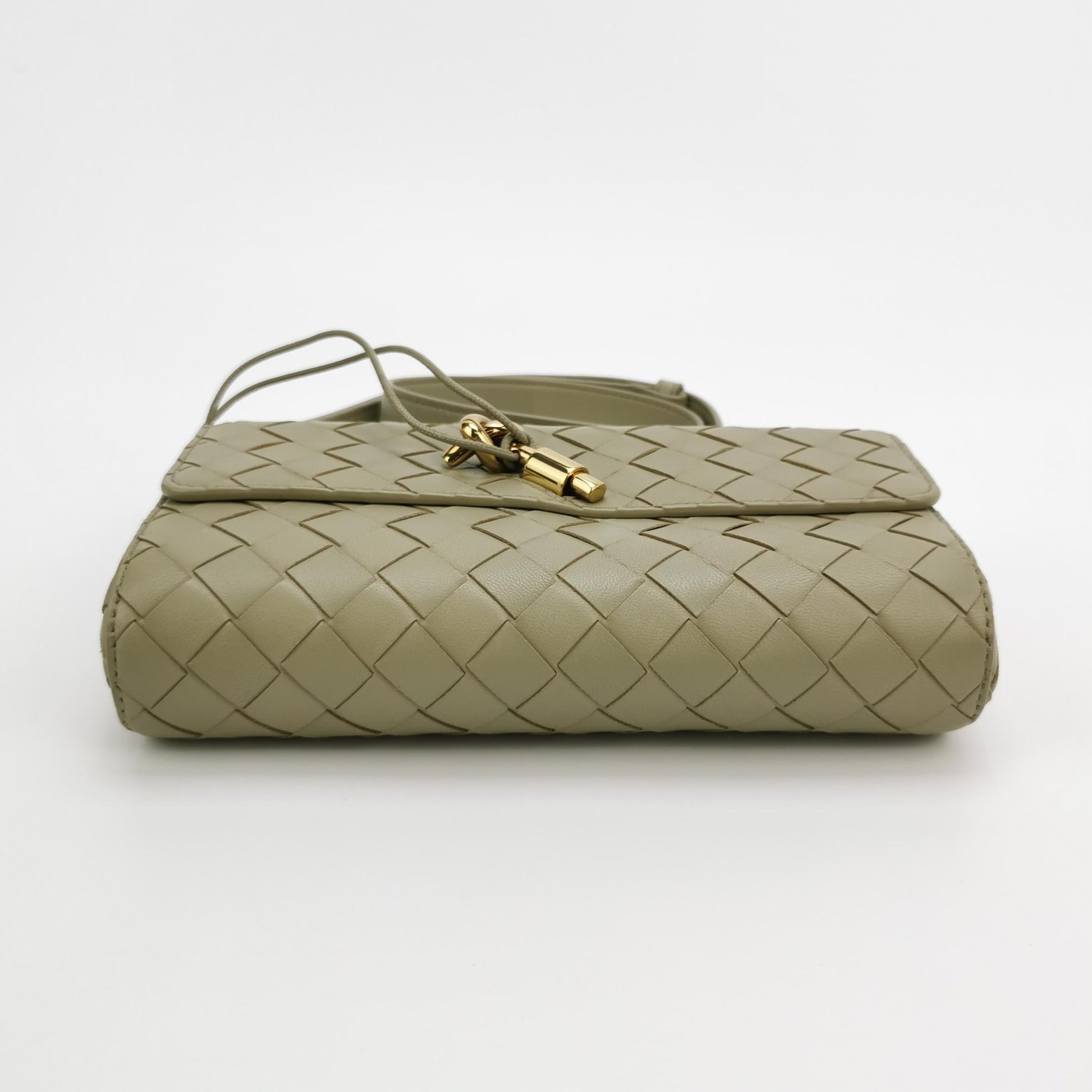Bottega Veneta Andiamo Crossbody Travertine