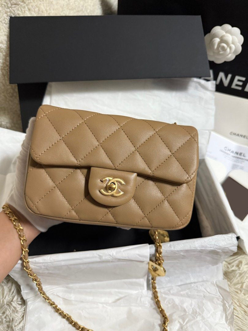 Chanel Mini Rectangle Flap Heart Charms