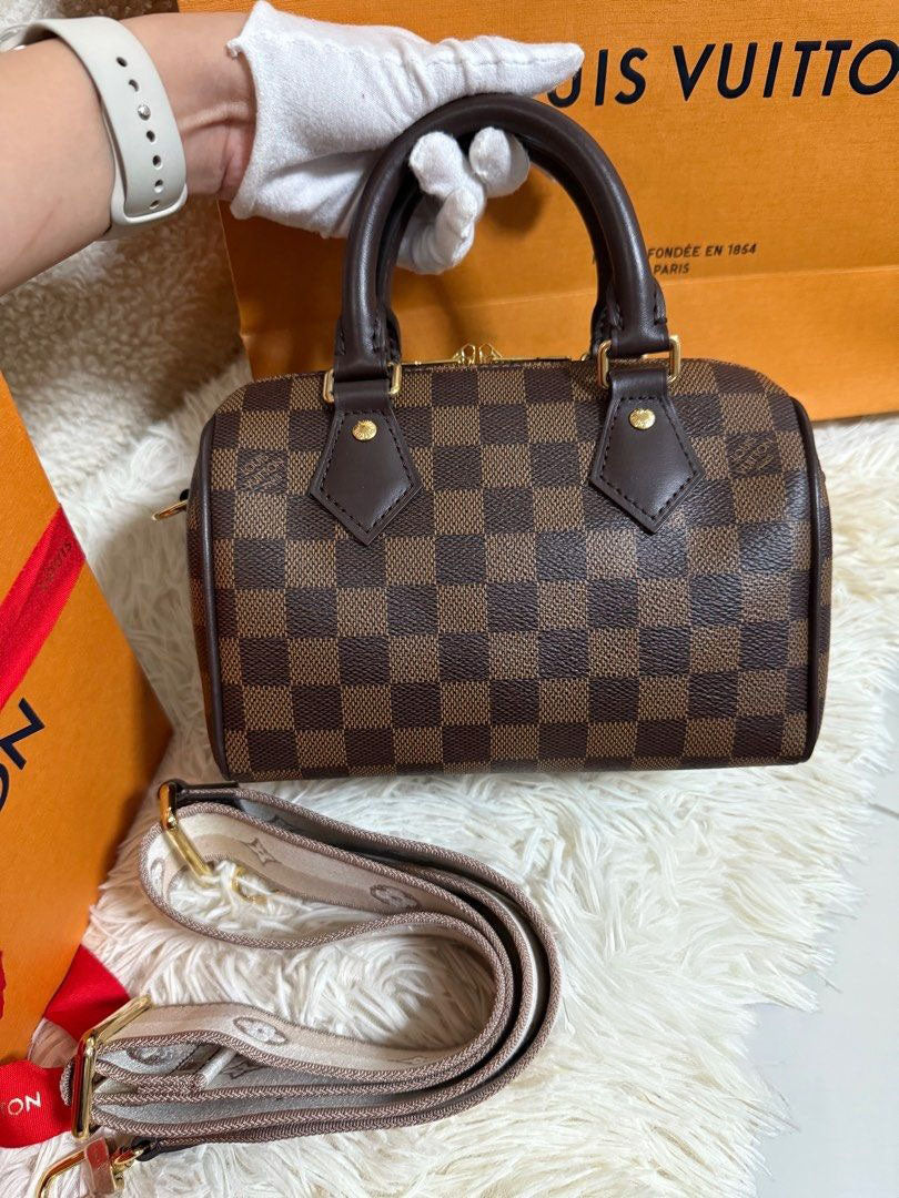 Louis Vuitton Speedy 20 Bandouliere Damier Ebene