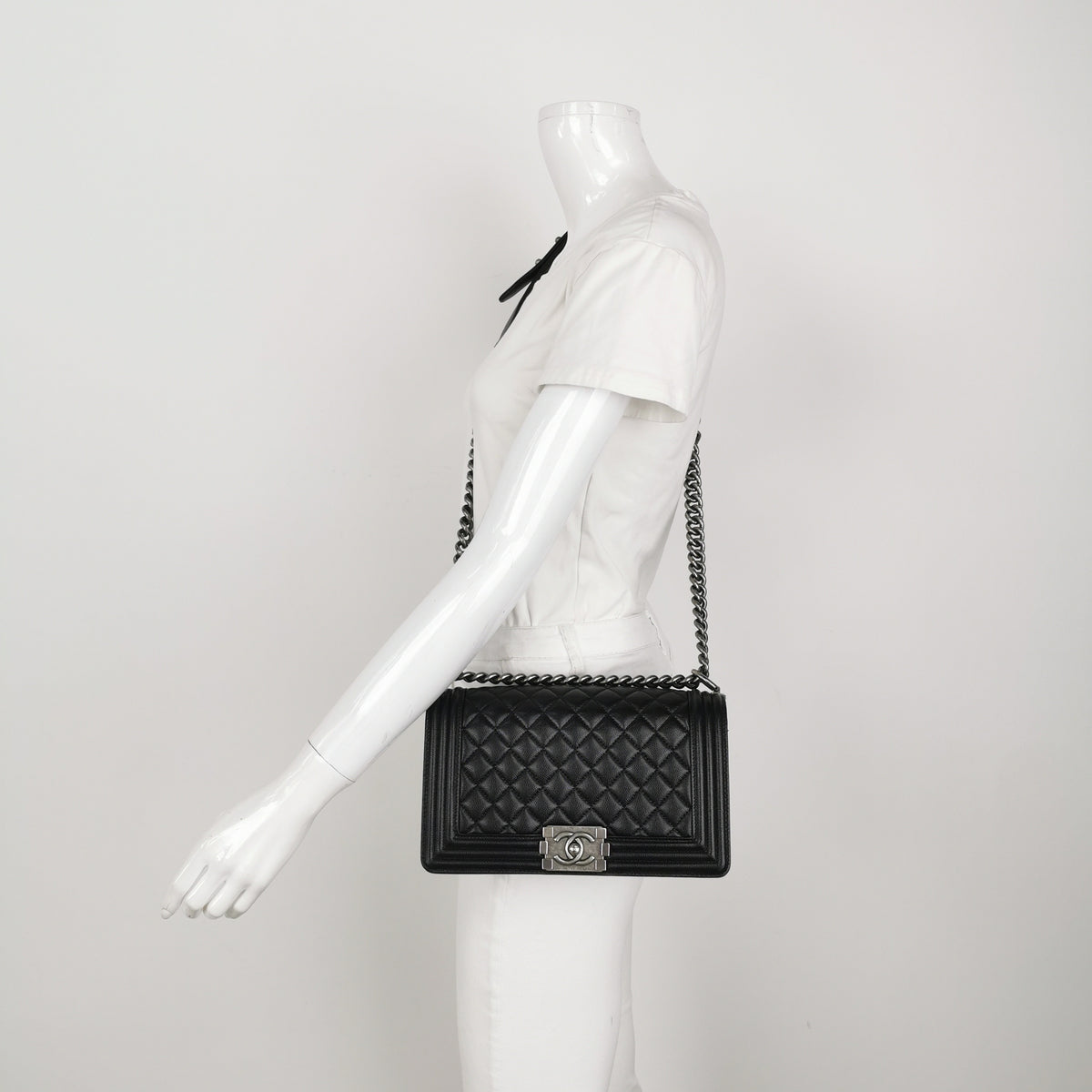 Chanel Boy Medium Caviar RHW