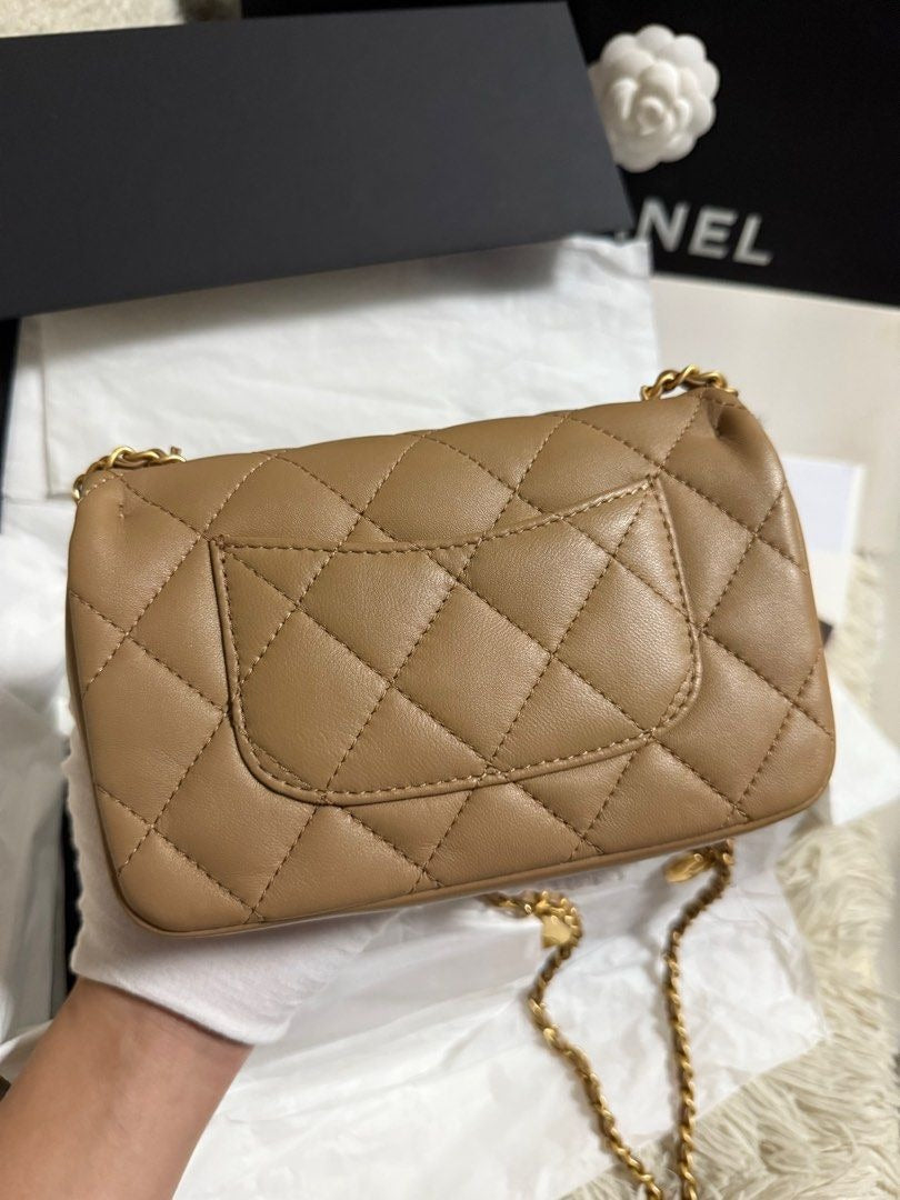 Chanel Mini Rectangle Flap Heart Charms