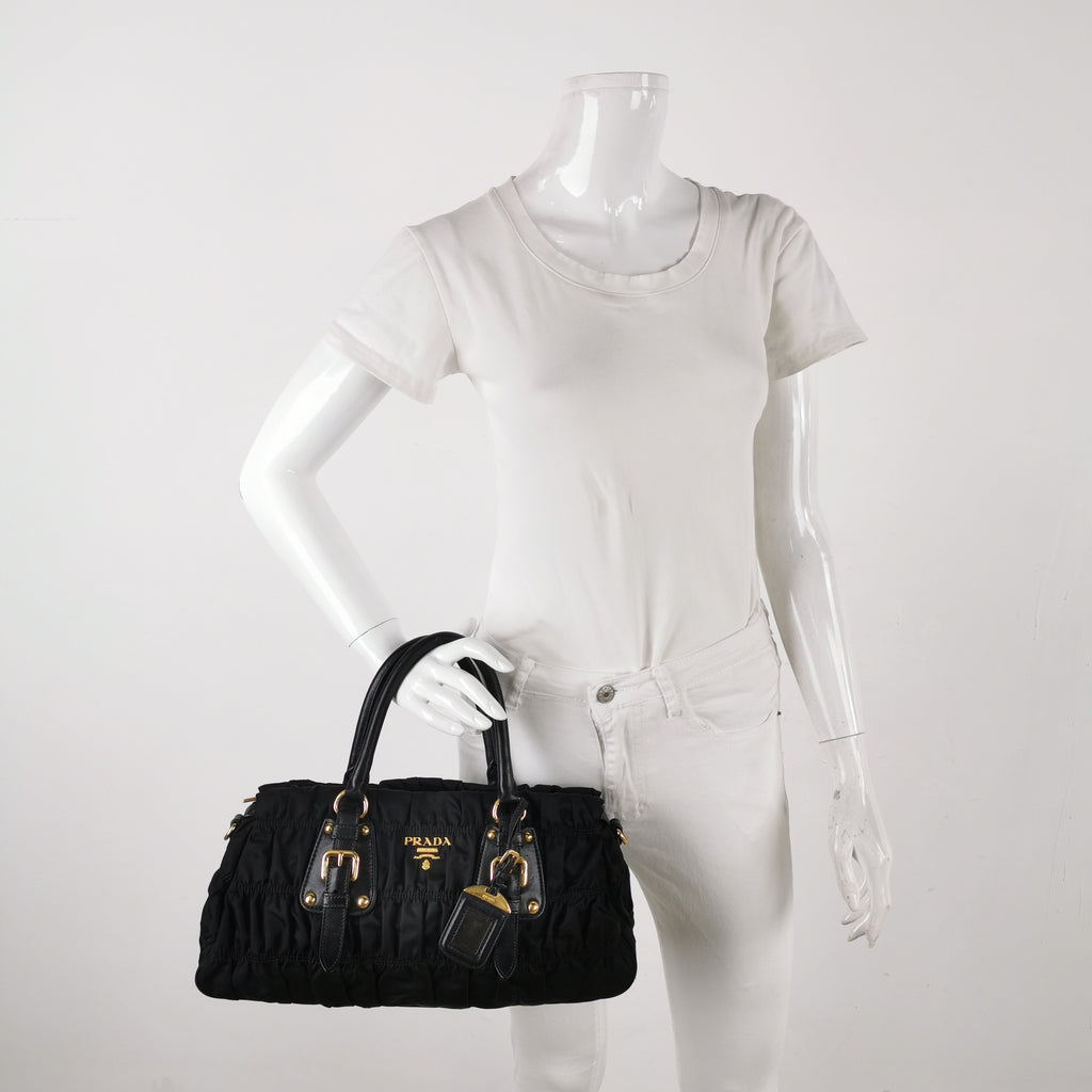 Prada Gaufre East West Shoulder Bag