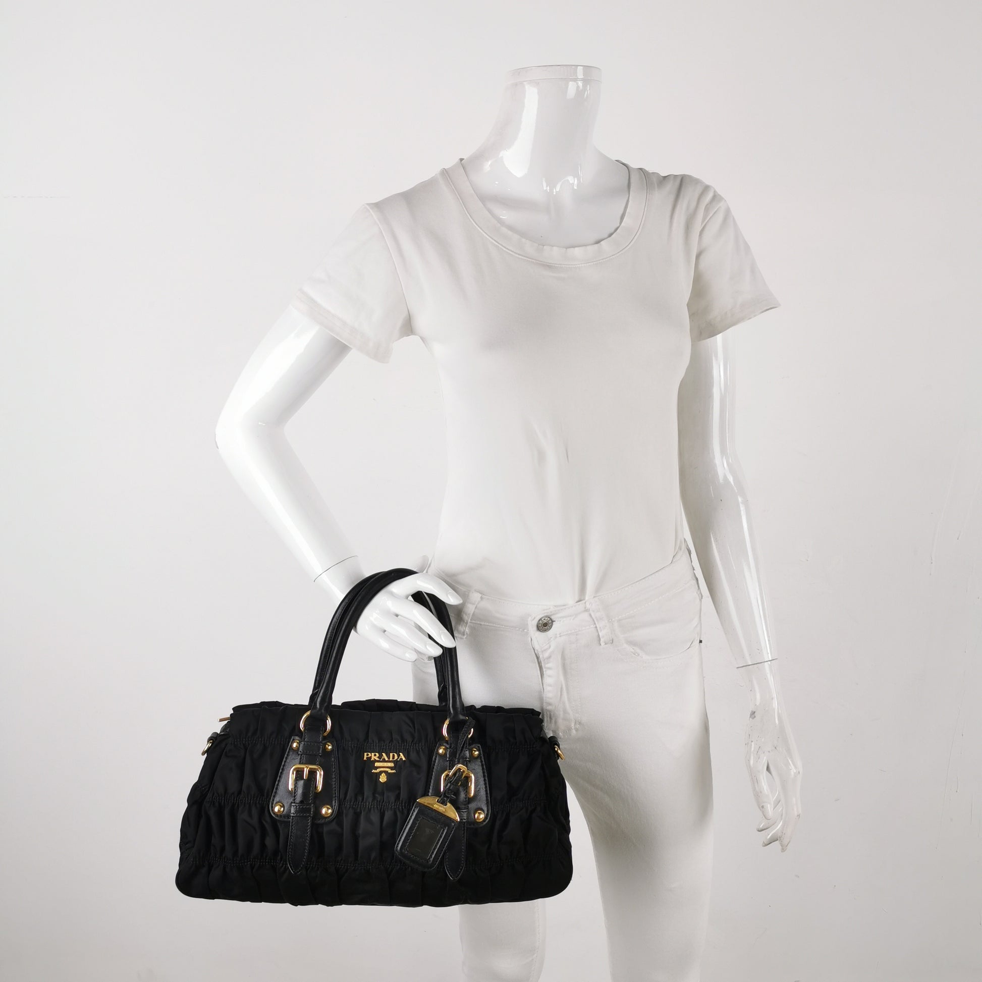 Prada Gaufre East West Shoulder Bag